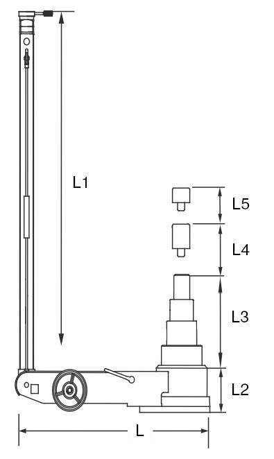 KS Tools 160.0745 Wagenheber Arbeitshöhe: 230 - 563mm