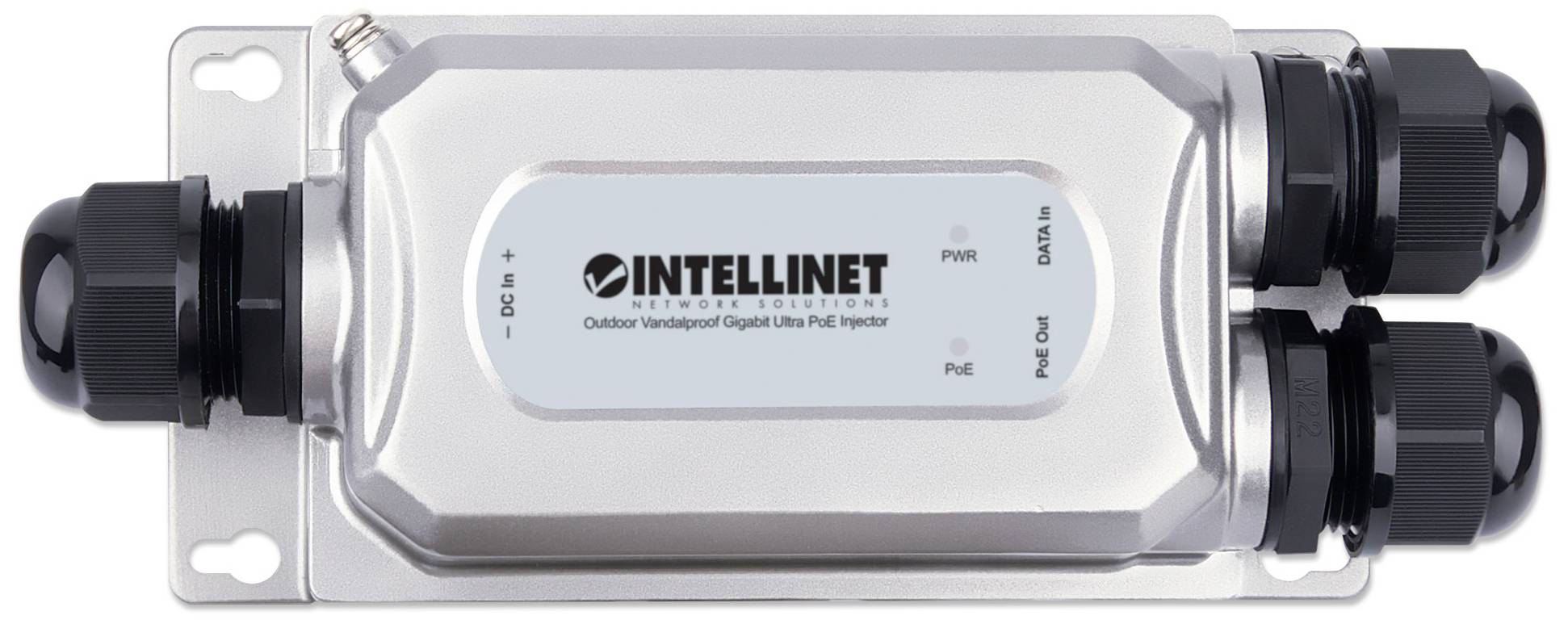 Intellinet Outdoor Gigabit PoE Injektor 10 / 100 / 1000MBit/s IEEE 802.3bt, IEEE802.3af (15.4 W), IEEE802.3at (30 W)