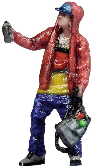 NOCH H0 Graffiti-Sprayer Bemalt, Stehend