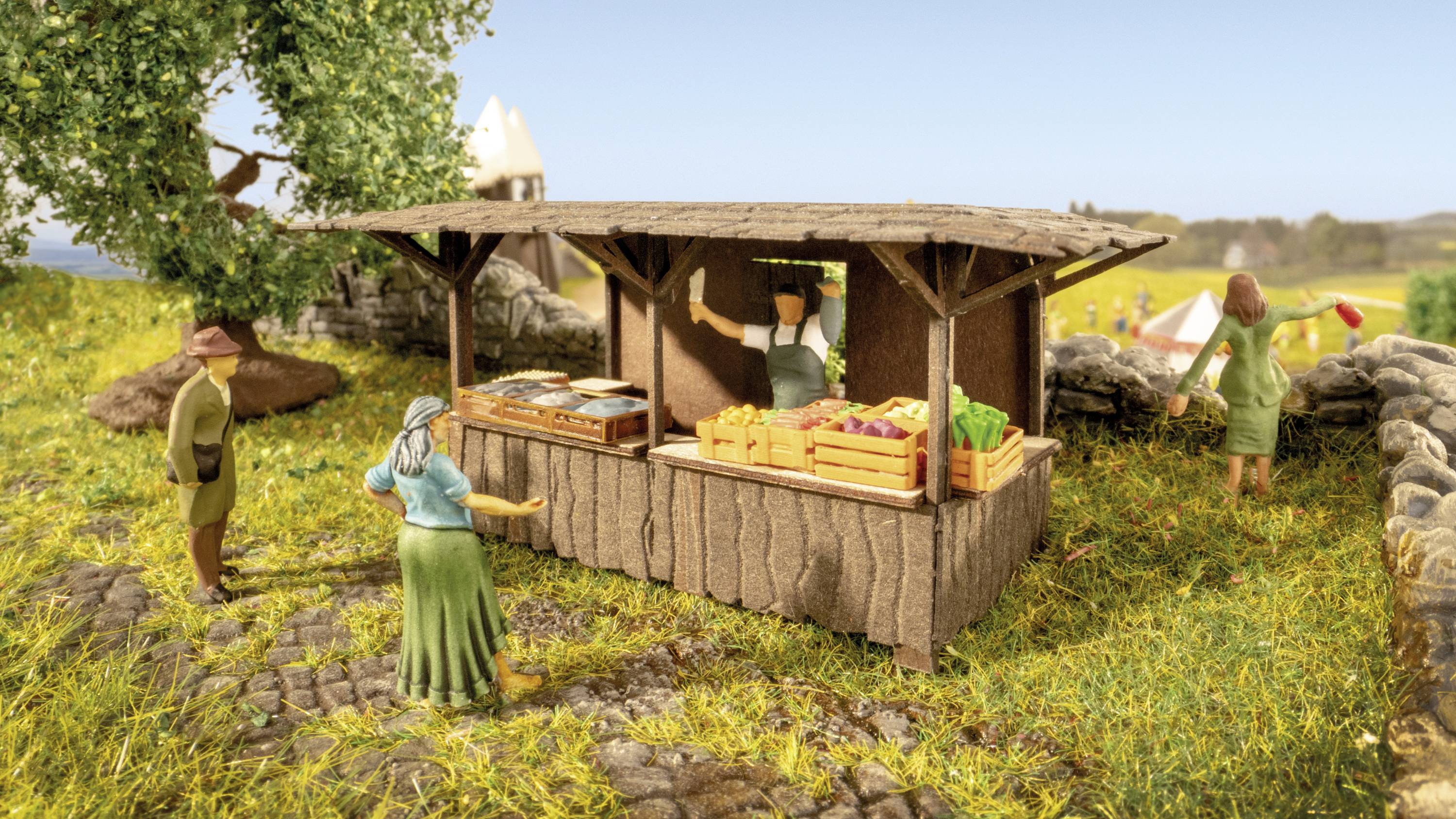 NOCH 14384 H0 Mittelalterstand Bausatz