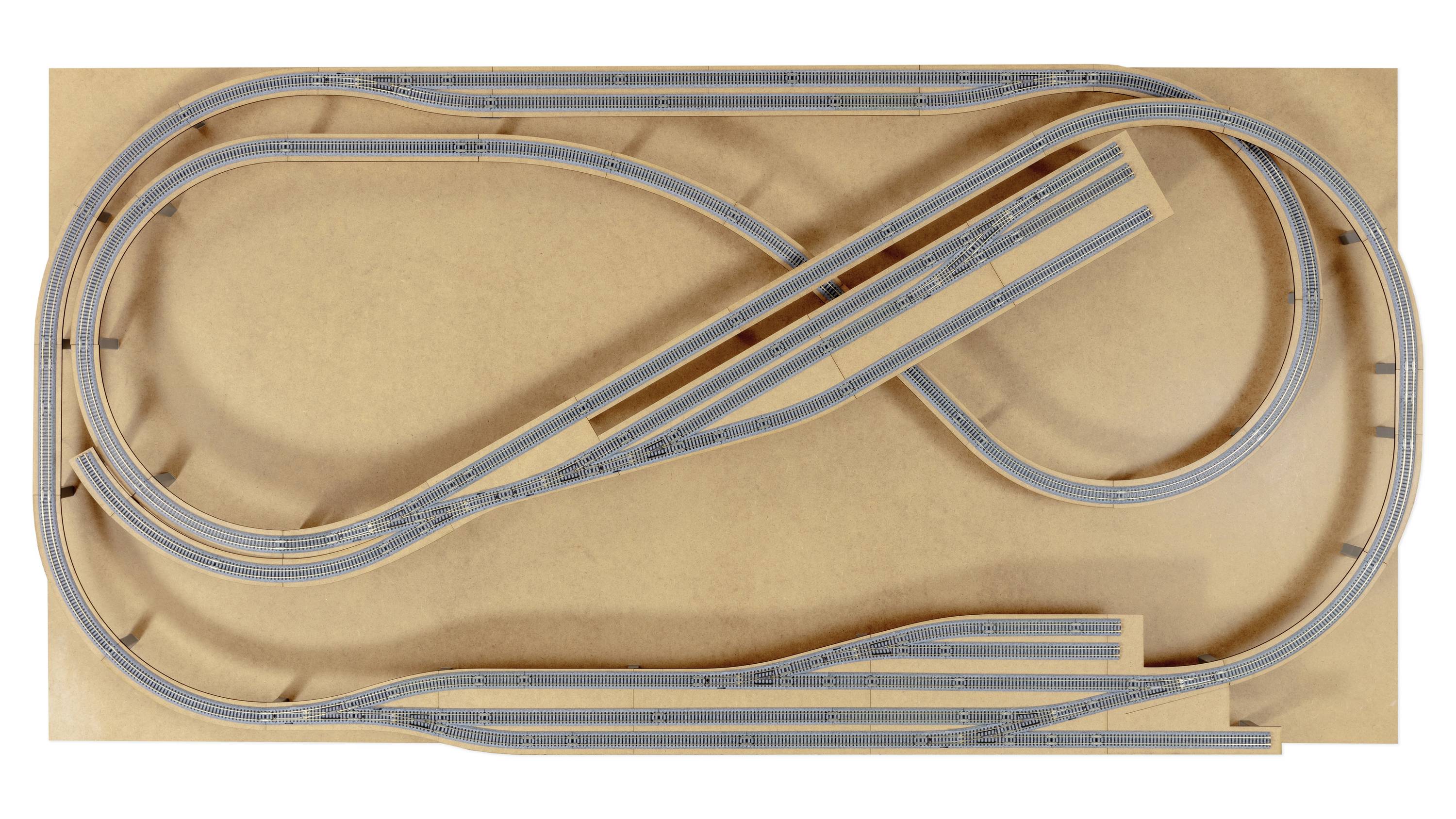 NOCH 53705 N Easy-Track Trassenbausatz (L x B x H) 1990 x 990 x 139mm