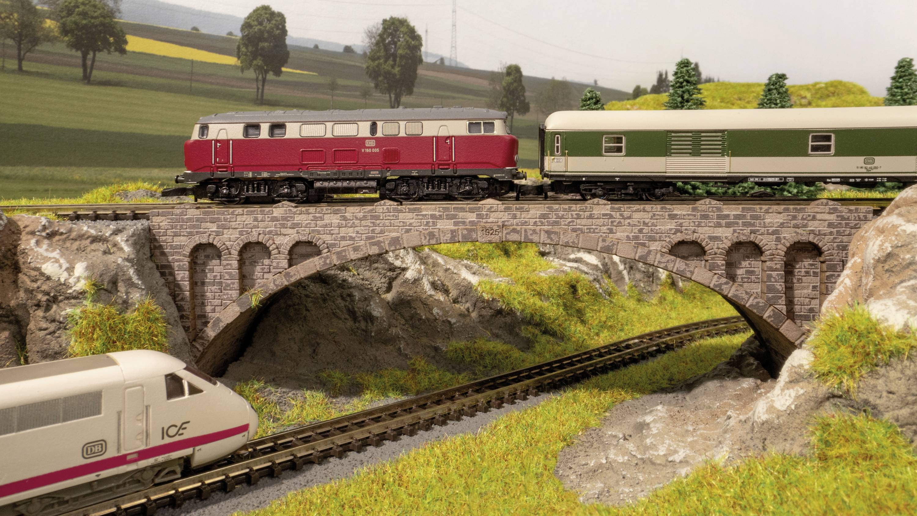 NOCH 62831 N Steinbogenbrücke 1gleisig (L x B x H) 185 x 40 x 60mm