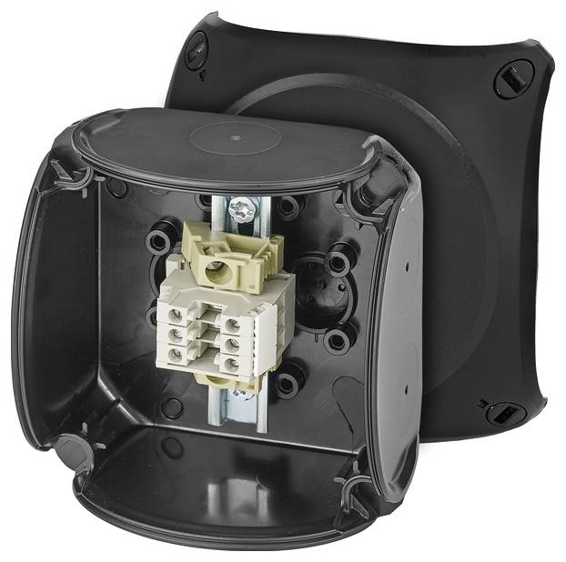 Hensel 62000339 Reihenklemmen-Gehäuse 93.00 x 93.00 x 62.00 Schwarz 1St.