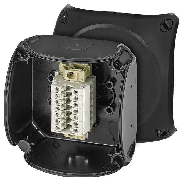 Hensel 62000341 Reihenklemmen-Gehäuse 93.00 x 93.00 x 62.00 Schwarz 1St.