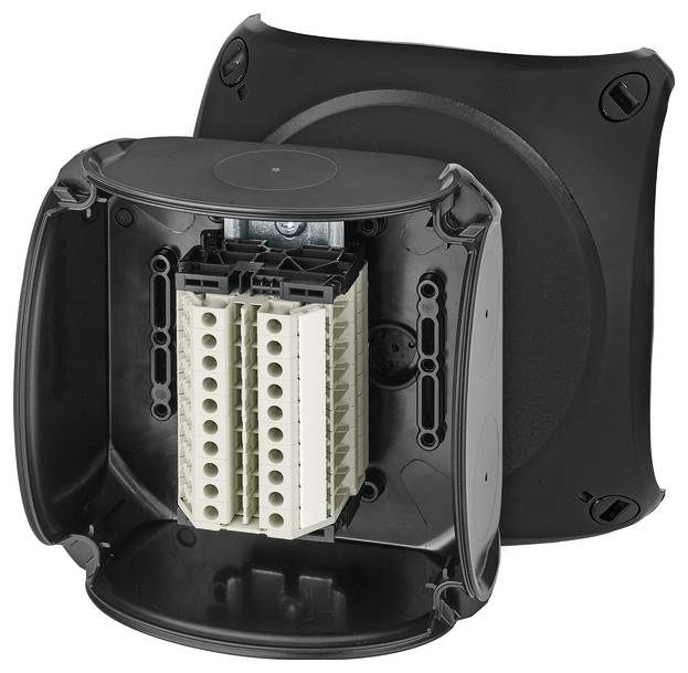 Hensel 62000342 Reihenklemmen-Gehäuse 130.00 x 130.00 x 77.00 Schwarz 1St.