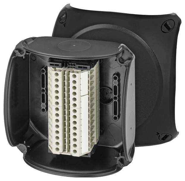 Hensel 62000343 Reihenklemmen-Gehäuse 130.00 x 130.00 x 77.00 Schwarz 1St.