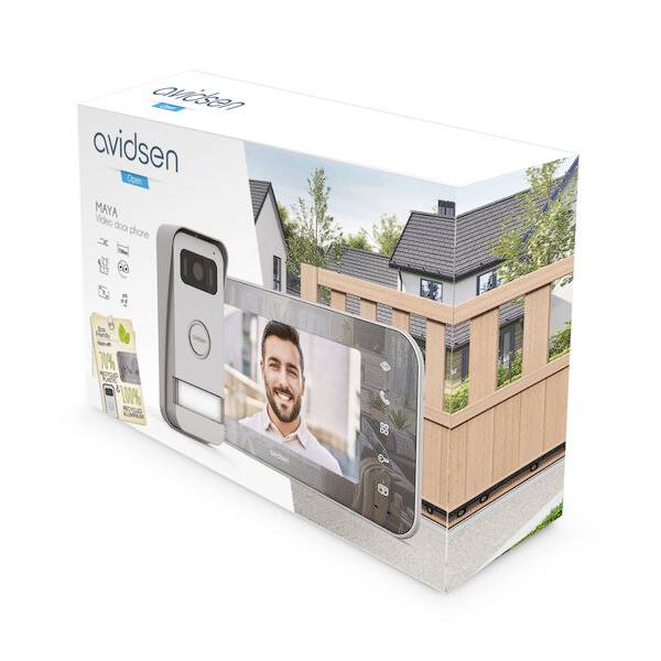 Avidsen MAYA Video-Türsprechanlage Kabelgebunden Komplett-Set Aluminium