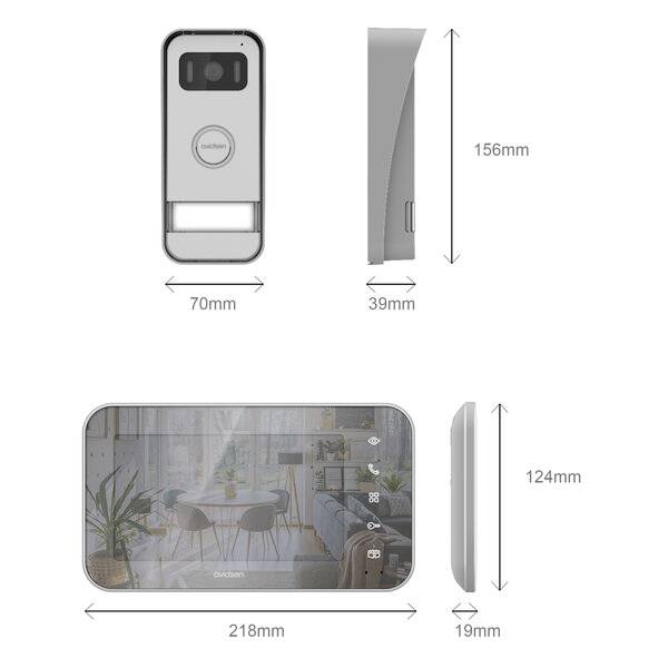 Avidsen MAYA Video-Türsprechanlage Kabelgebunden Komplett-Set Aluminium