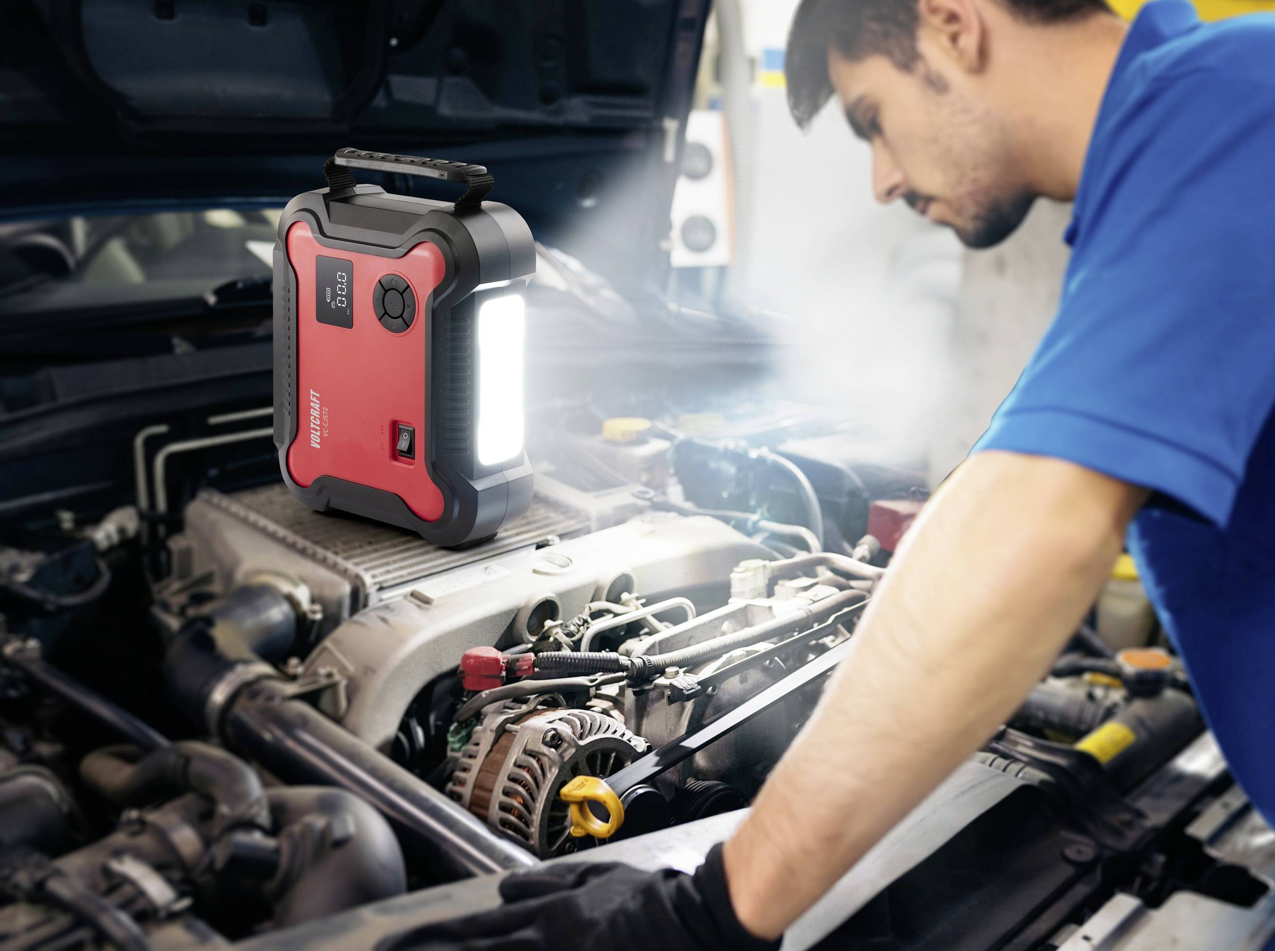 VOLTCRAFT Starthilfekabel VC-CJS72 VC-15820465 Starthilfestrom (12 V)=600A 12 V-Ausgang 2x, USB-Steckdose 2x, Lade- und