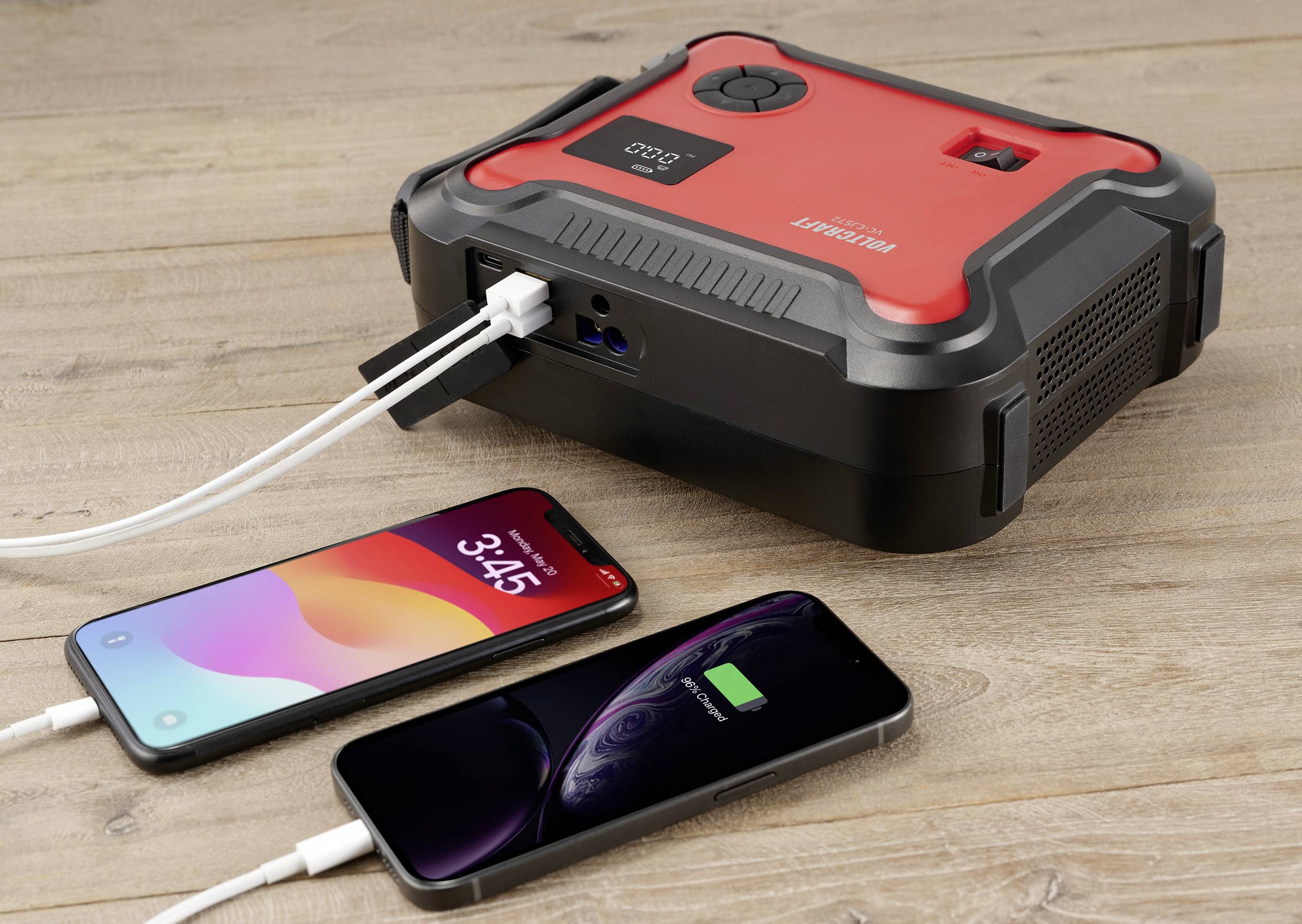 VOLTCRAFT Starthilfekabel VC-CJS72 VC-15820465 Starthilfestrom (12 V)=600A 12 V-Ausgang 2x, USB-Steckdose 2x, Lade- und