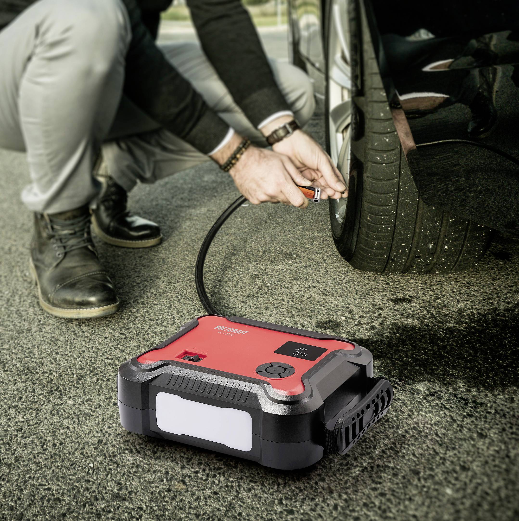 VOLTCRAFT Starthilfekabel VC-CJS72 VC-15820465 Starthilfestrom (12 V)=600A 12 V-Ausgang 2x, USB-Steckdose 2x, Lade- und