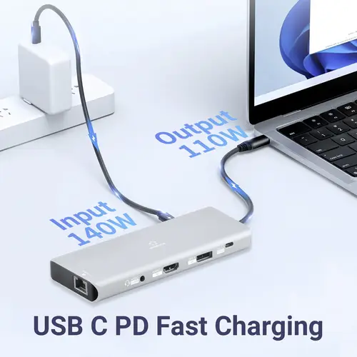 Renkforce USB-C® Dockingstation RF-DKS-905 10-in-1 8K PD 3.1 Passend für Marke Dockingstations: Uni Renkforce USB-C® Dockingstation RF-DKS-905 10-in-1 8K PD 3.1 Passend für Marke Dockingstations: Uni