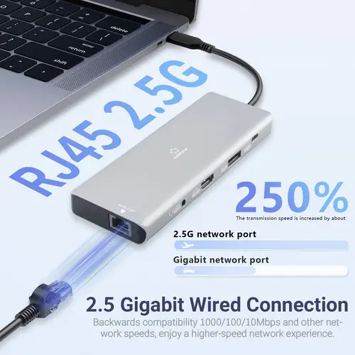 Renkforce USB-C® Dockingstation RF-DKS-905 10-in-1 8K PD 3.1 Passend für Marke Dockingstations: Uni Renkforce USB-C® Dockingstation RF-DKS-905 10-in-1 8K PD 3.1 Passend für Marke Dockingstations: Uni