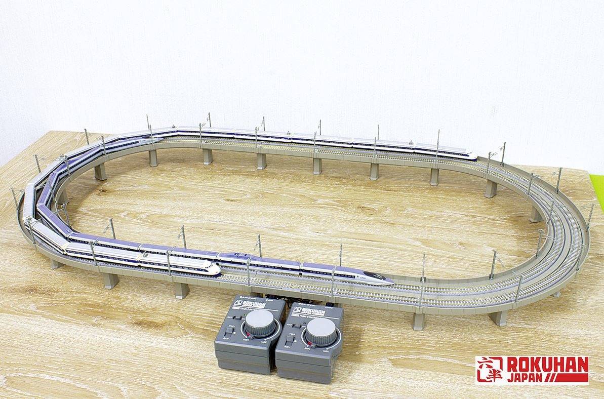 Rokuhan 7297976 Z Gleis (mit Bettung) Gleis-Oval 1 Set