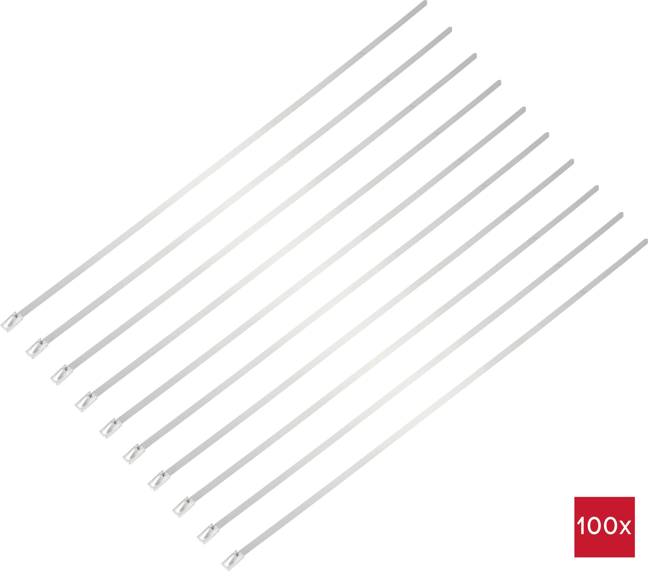 TRU COMPONENTS TC-12656552 Stahlkabelbinder 360mm 4.6mm AISI 316 100St.