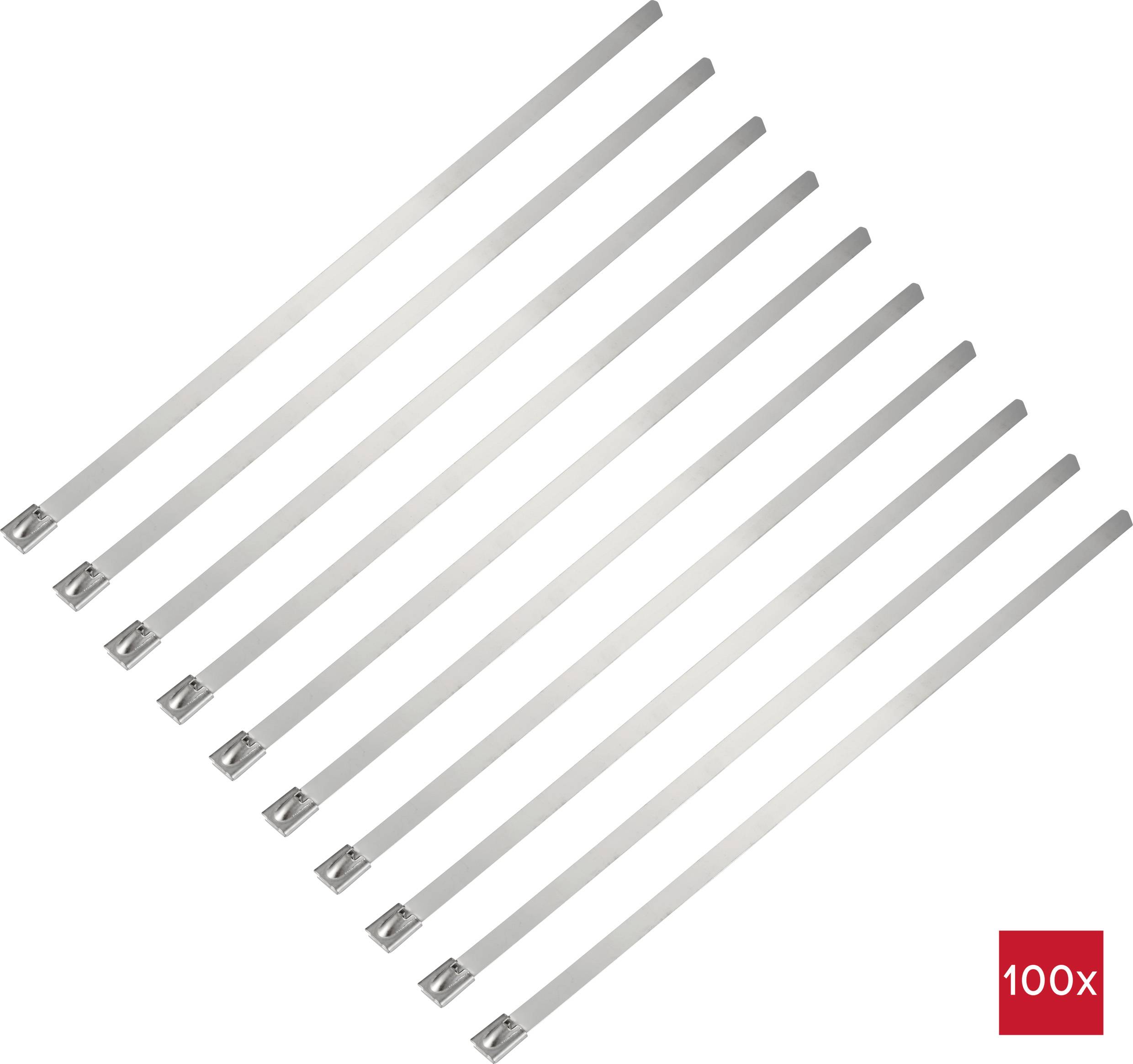 TRU COMPONENTS TC-12656572 Stahlkabelbinder 290mm 7.9mm AISI 316 100St.