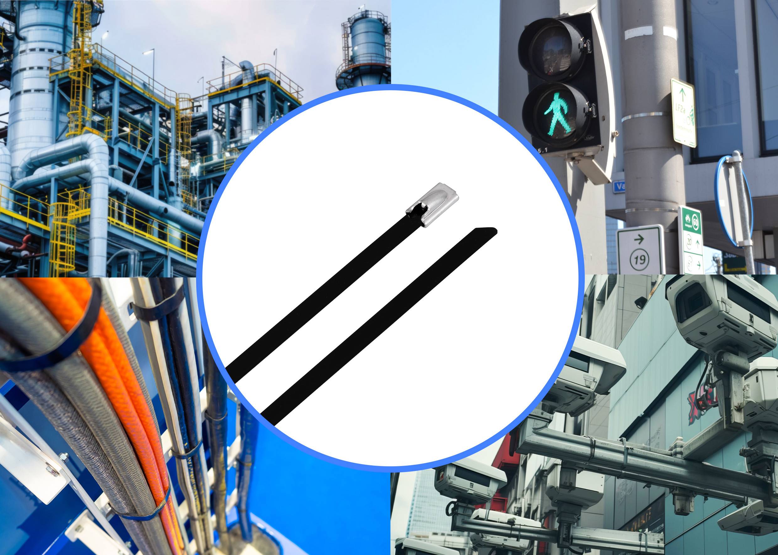 TRU COMPONENTS TC-12656608 Stahlkabelbinder 680mm 4.6mm AISI 316 mit Beschichtung 100St.