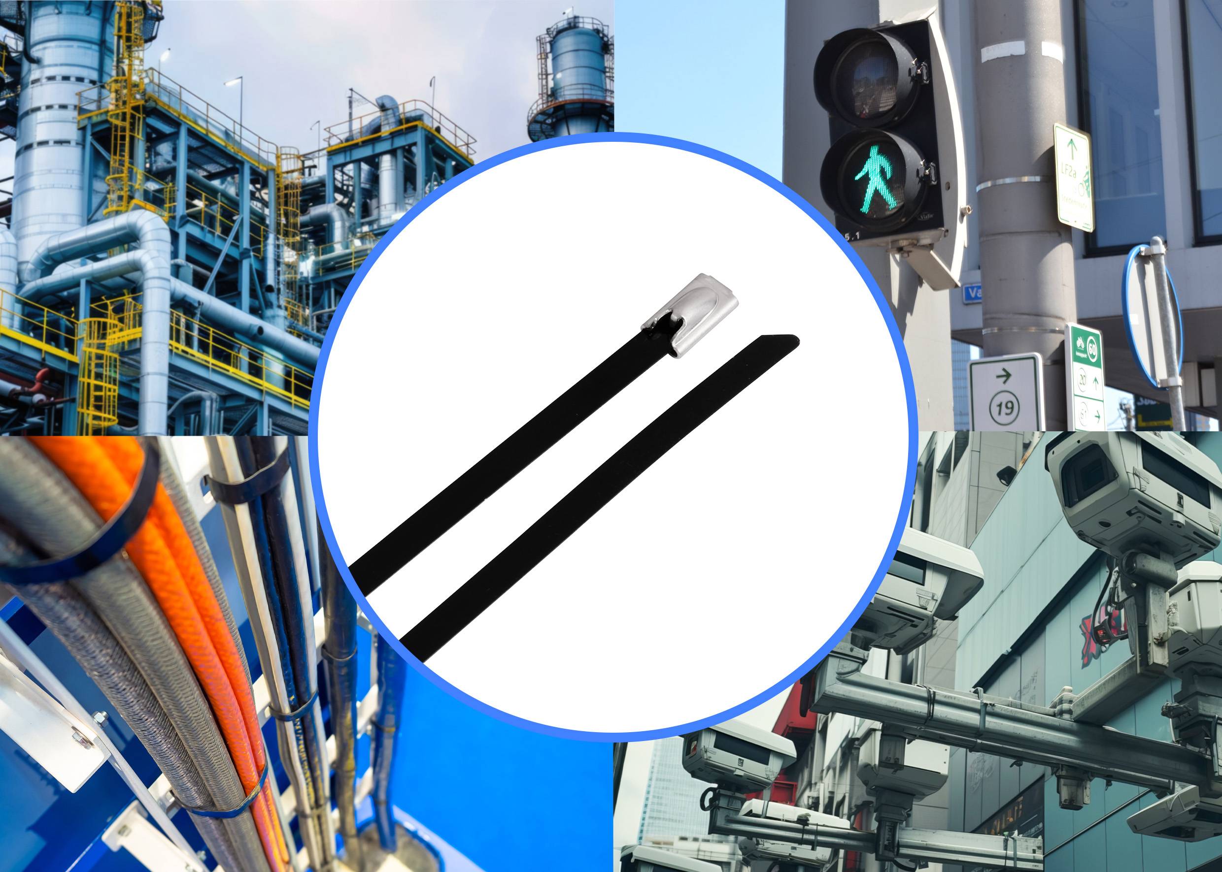 TRU COMPONENTS TC-12656612 Stahlkabelbinder 840mm 4.6mm AISI 316 mit Beschichtung 100St.