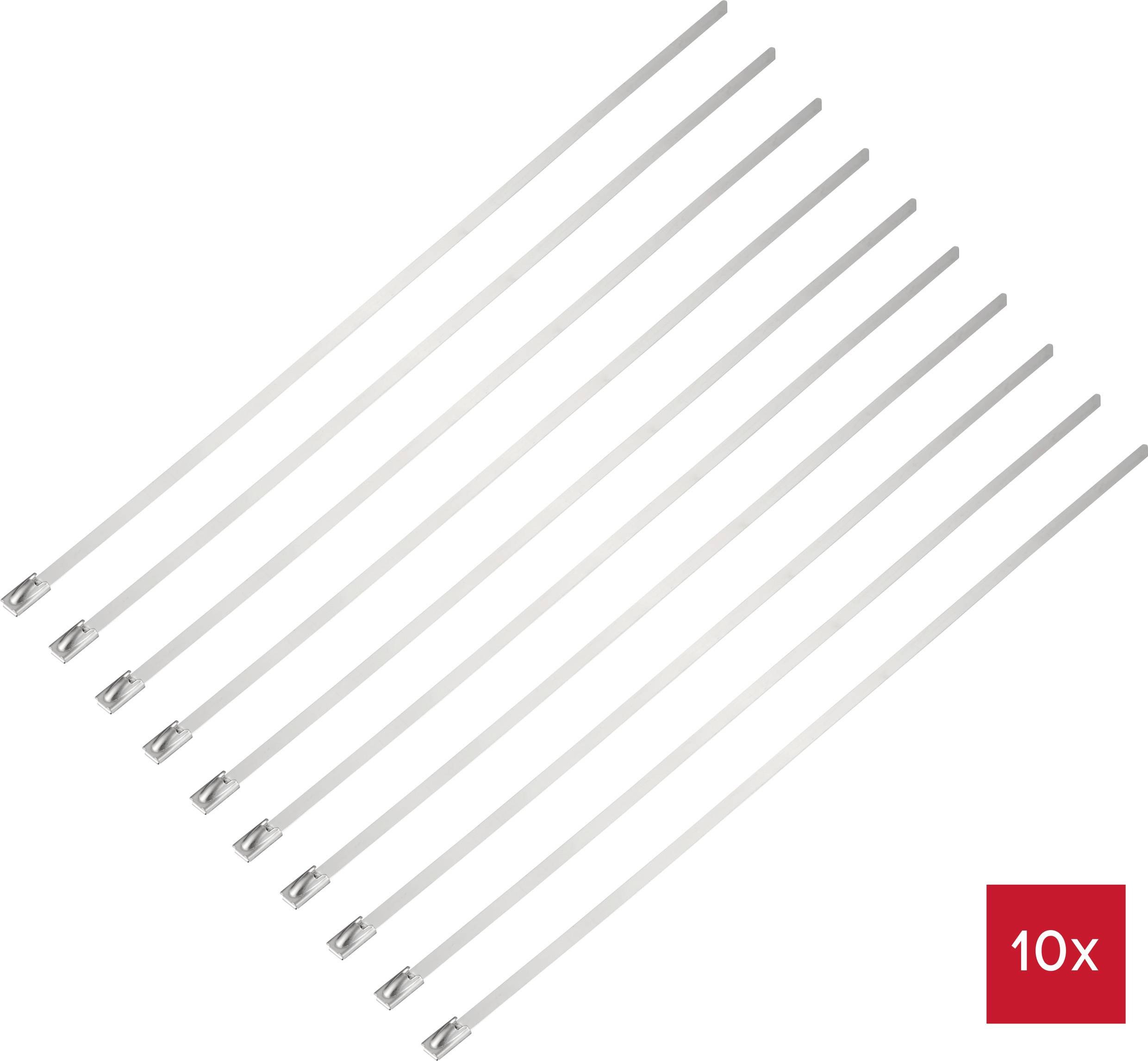 TRU COMPONENTS TC-12656644 Stahlkabelbinder 290mm 4.6mm AISI 304 10St.