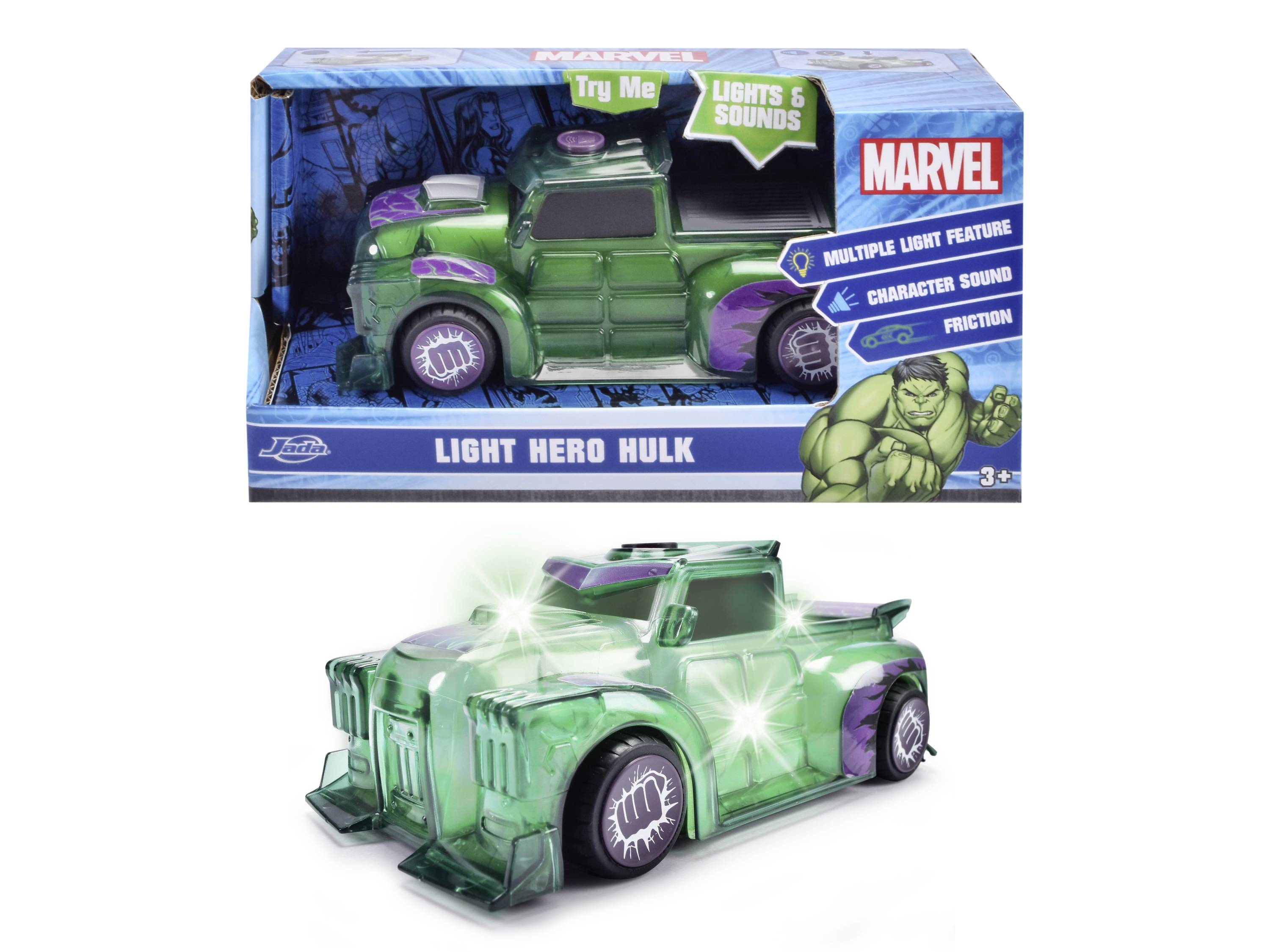 JADA TOYS PKW Modell Marvel Light Hero Hulk Fertigmodell PKW Modell