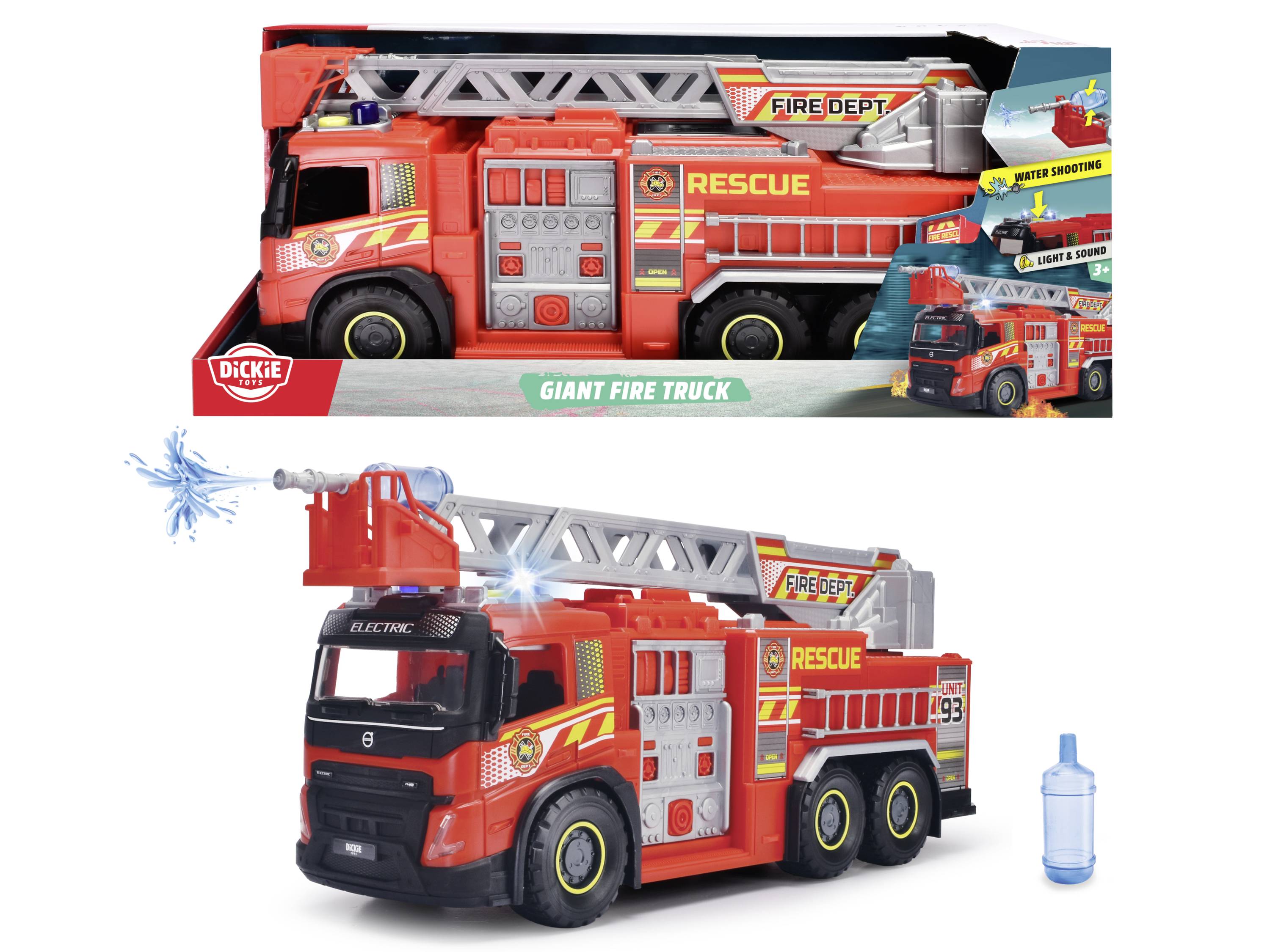 Dickie Toys Einsatzfahrzeug Modell Volvo Giant Fire Truck Fertigmodell Einsatzfahrzeug Modell