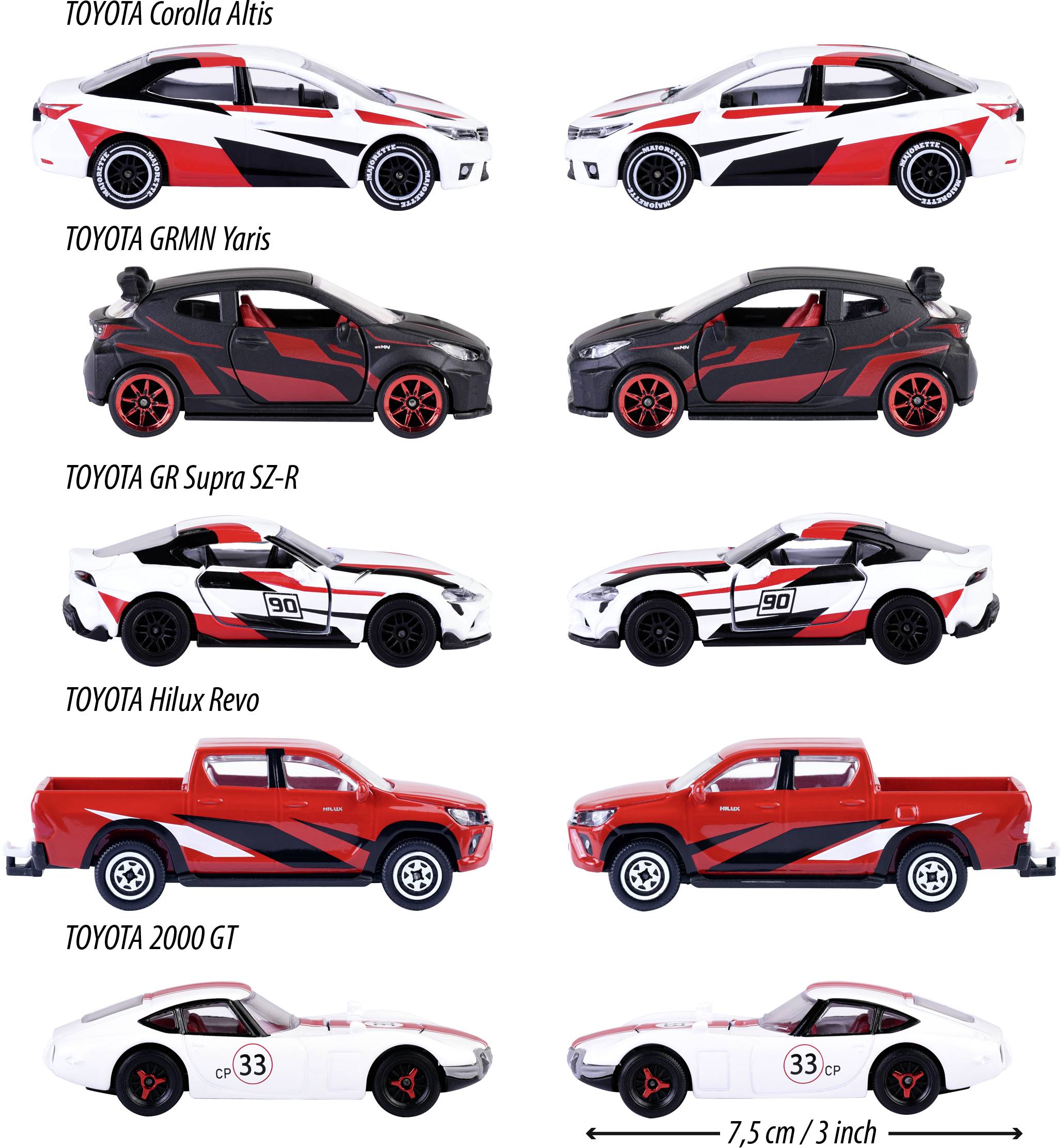 Majorette PKW Modell Toyota Racing 5er Fertigmodell PKW Modell