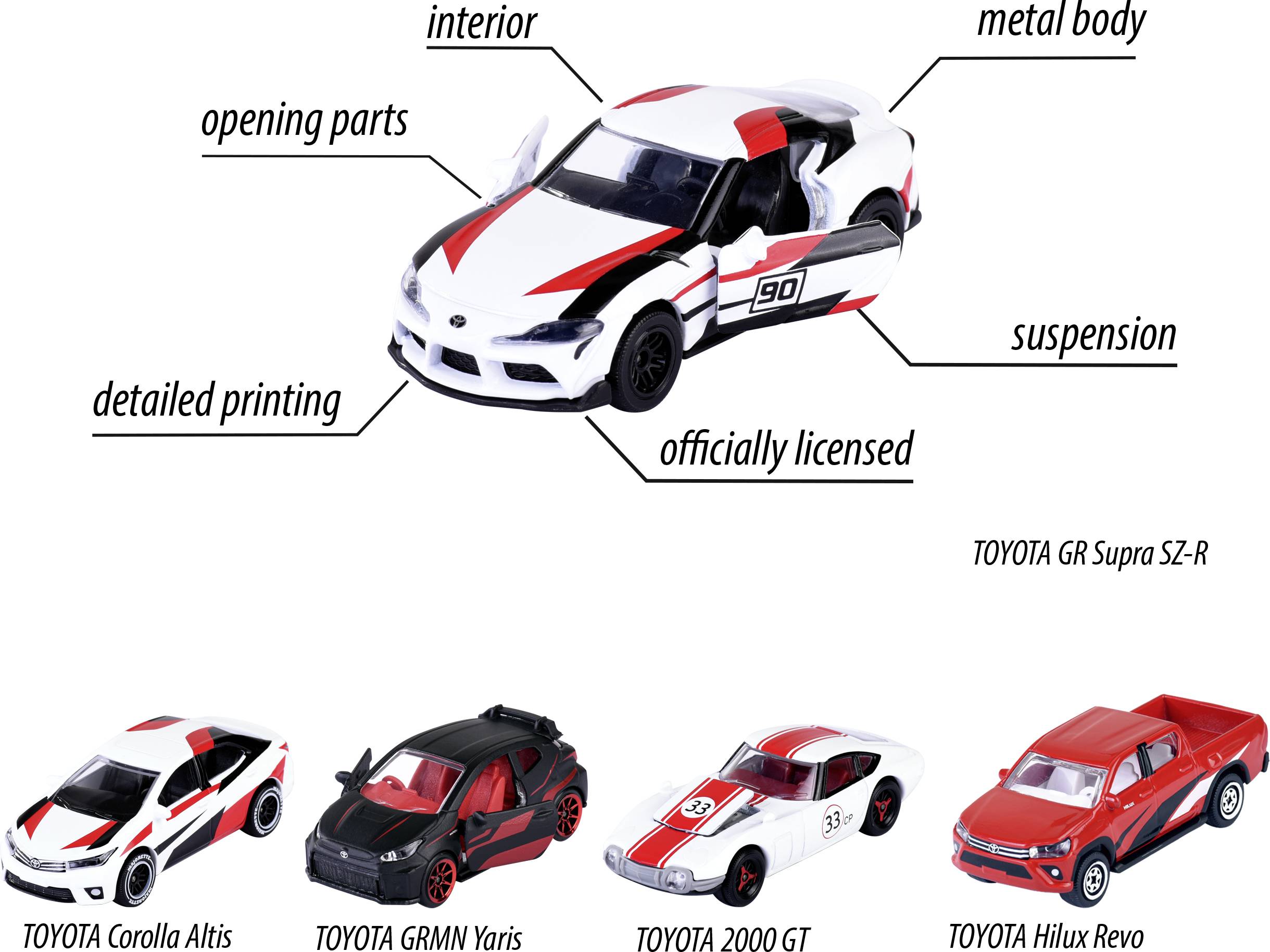 Majorette PKW Modell Toyota Racing 5er Fertigmodell PKW Modell