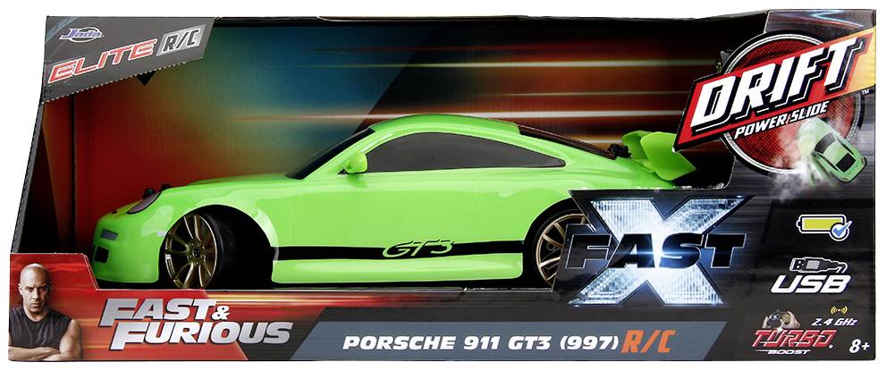 JADA TOYS 253209008 Fast & Furious Porsche 911 Drift 1:10 RC Modellauto Elektro Rennwagen Allradantrieb (4WD)