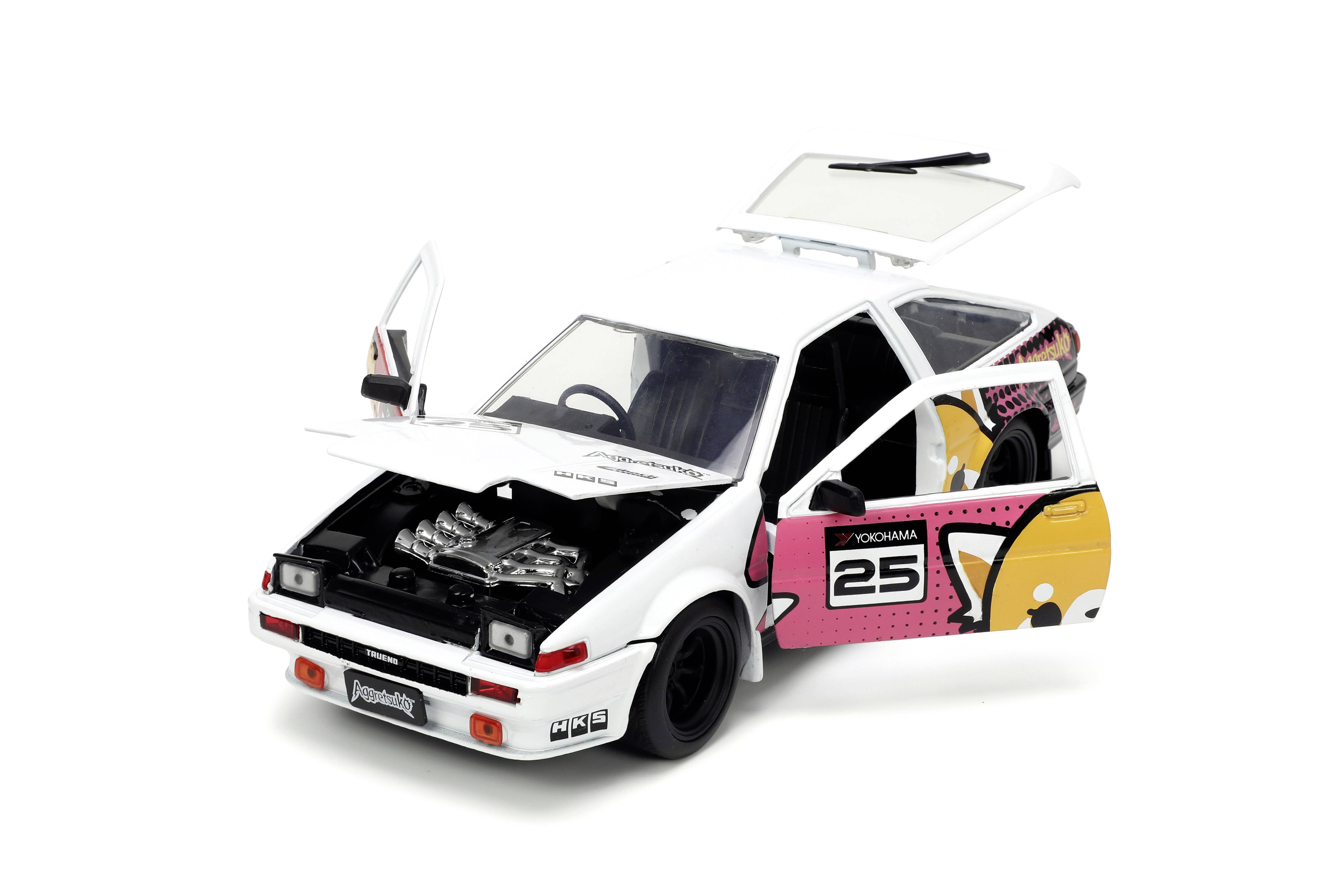 JADA TOYS Aggretsuko 1986 Toyota Trueno AE86 Fertigmodell PKW Modell