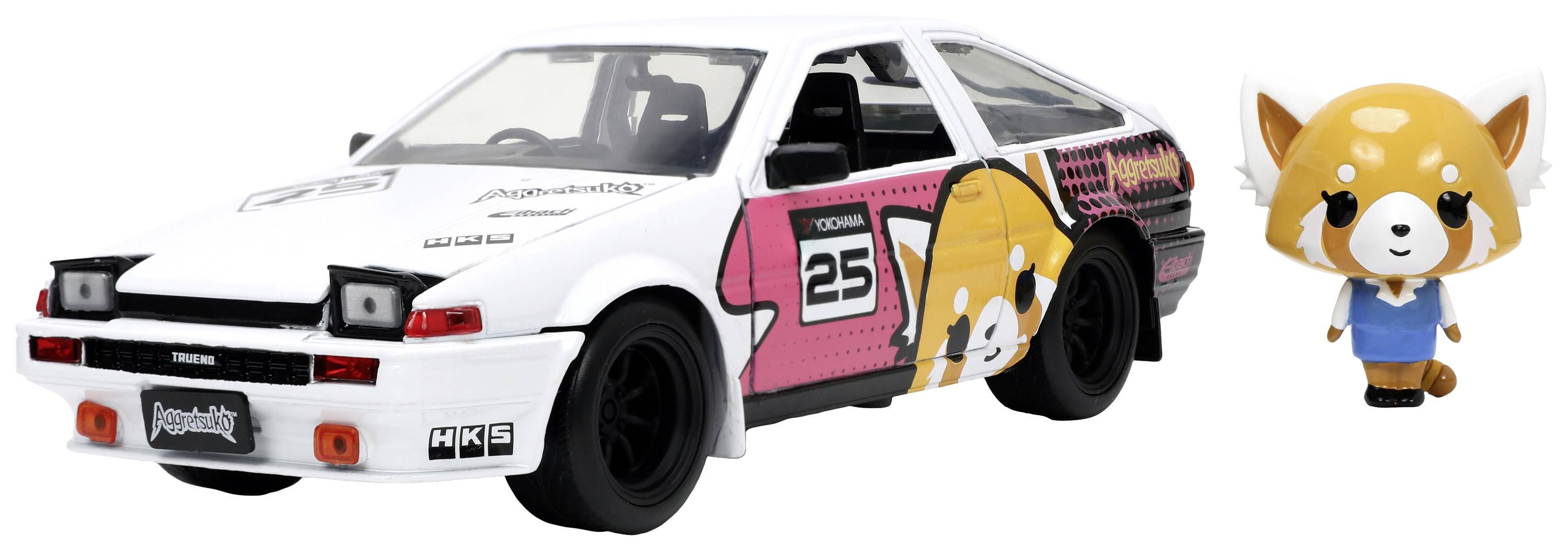 JADA TOYS Aggretsuko 1986 Toyota Trueno AE86 Fertigmodell PKW Modell