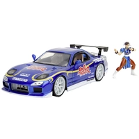 JADA TOYS Street Fighter 1993 Mazda RX7 mit Chun-Li Figur Fertigmodell PKW Modell JADA TOYS Street Fighter 1993 Mazda RX7 mit Chun-Li Figur Fertigmodell PKW Modell