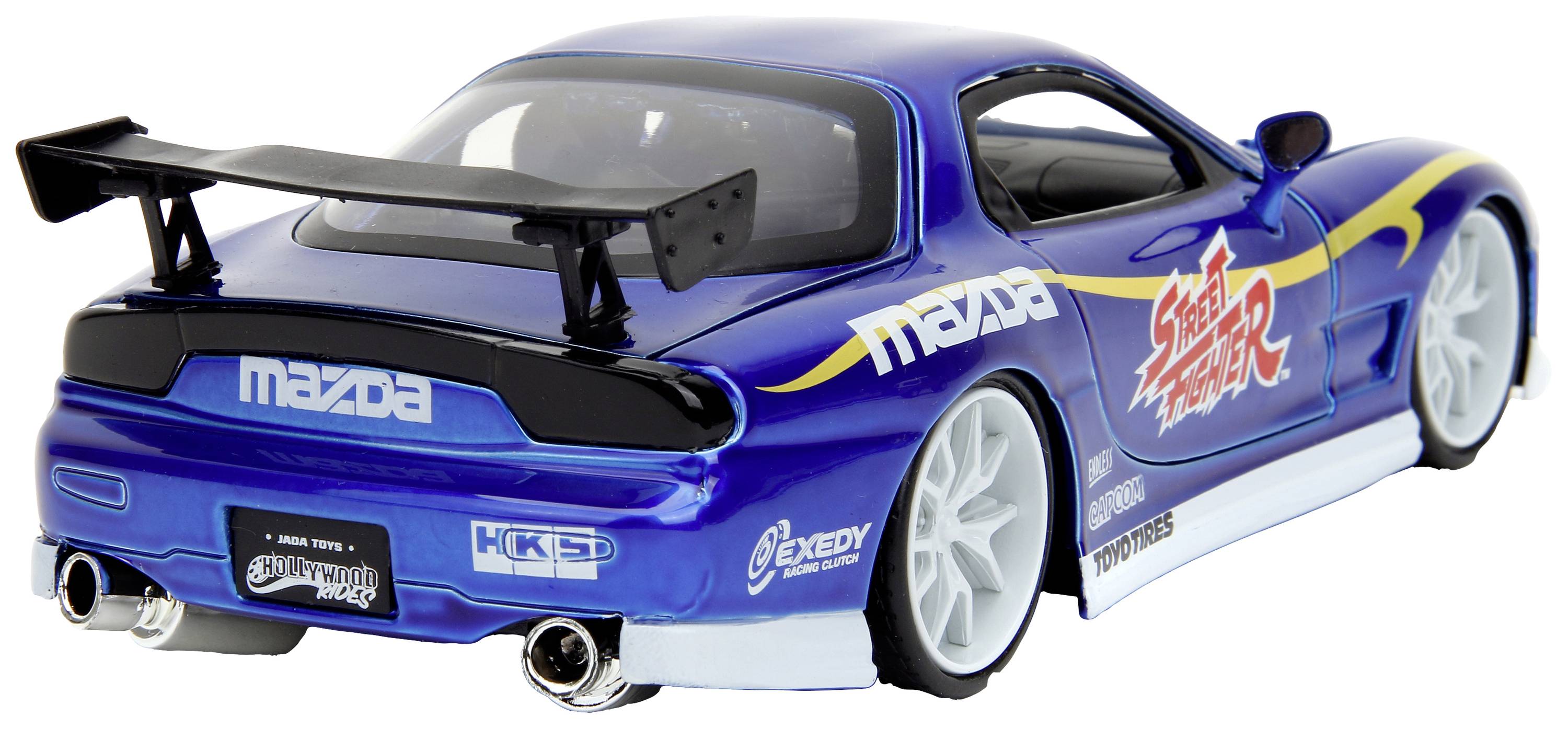 JADA TOYS Street Fighter 1993 Mazda RX7 mit Chun-Li Figur Fertigmodell PKW Modell
