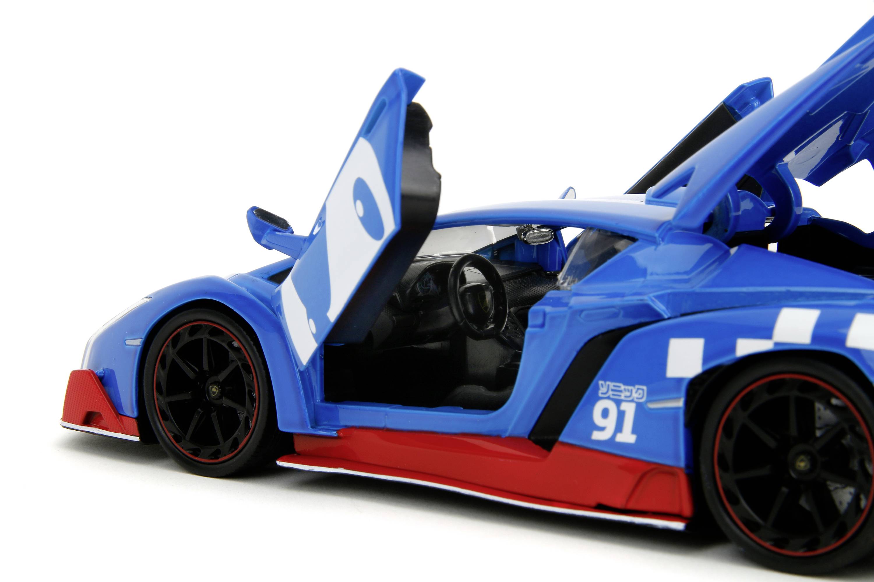JADA TOYS Sonic Lamborghini Veneno Fertigmodell PKW Modell