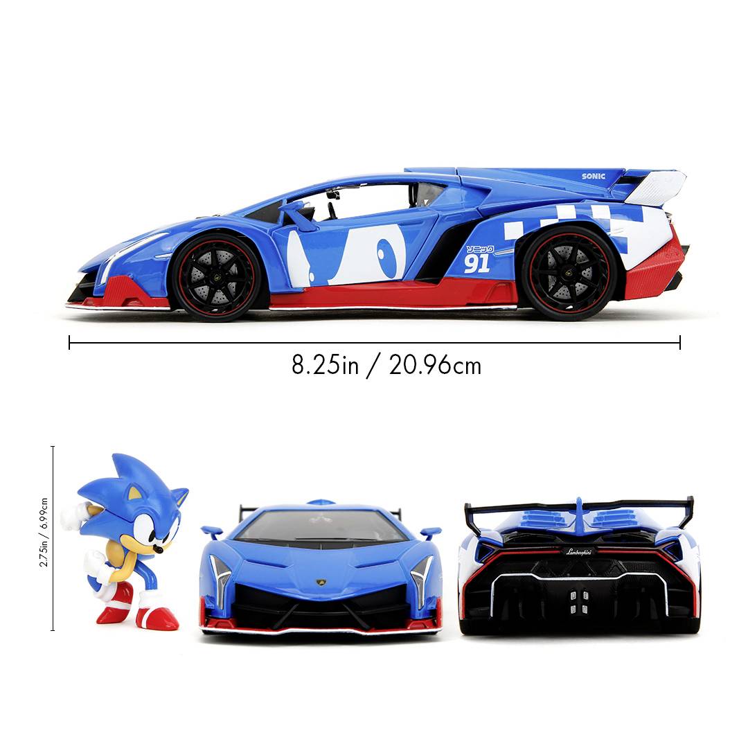 JADA TOYS Sonic Lamborghini Veneno Fertigmodell PKW Modell