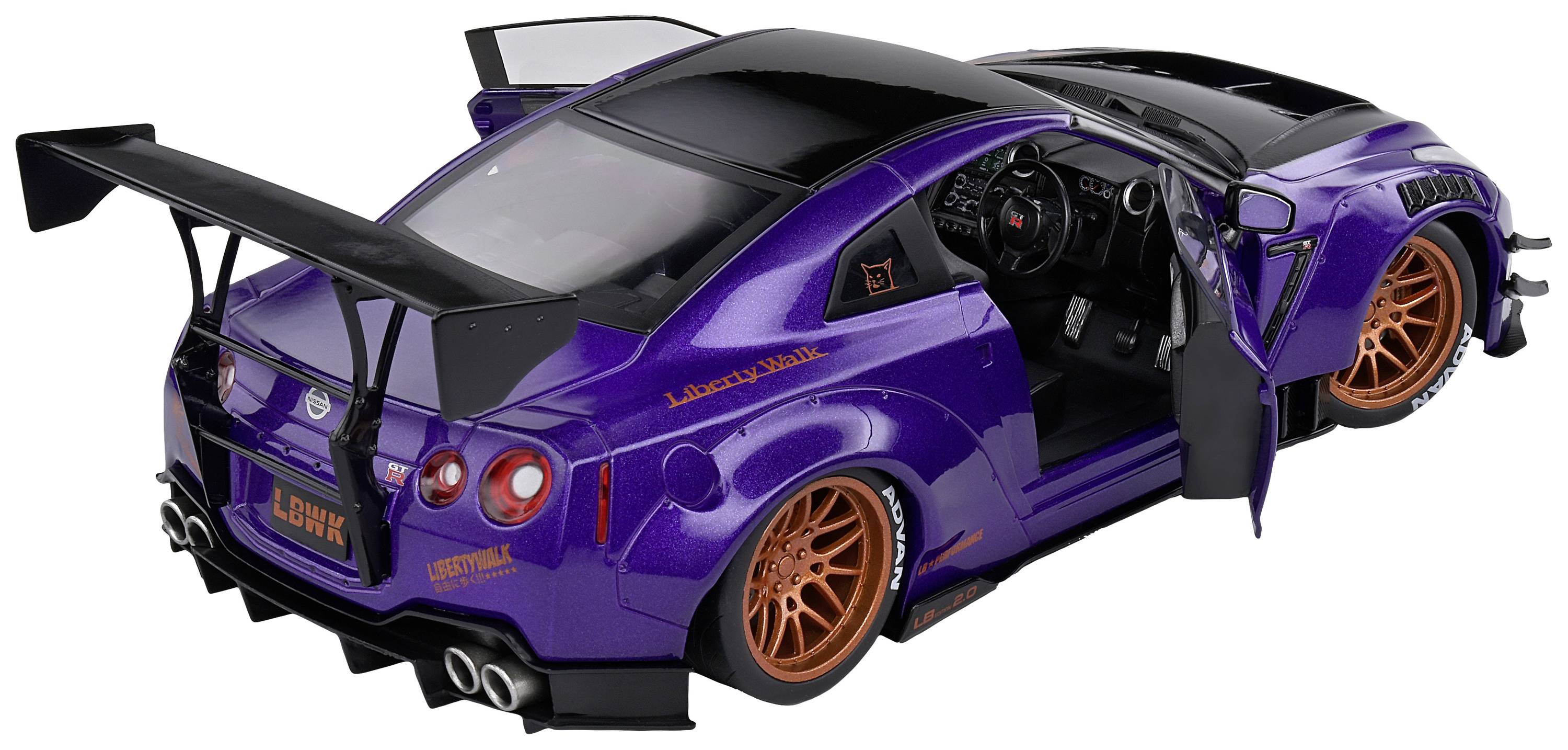 Solido Nissan GT-R (R35) lila 1:18 Modellauto