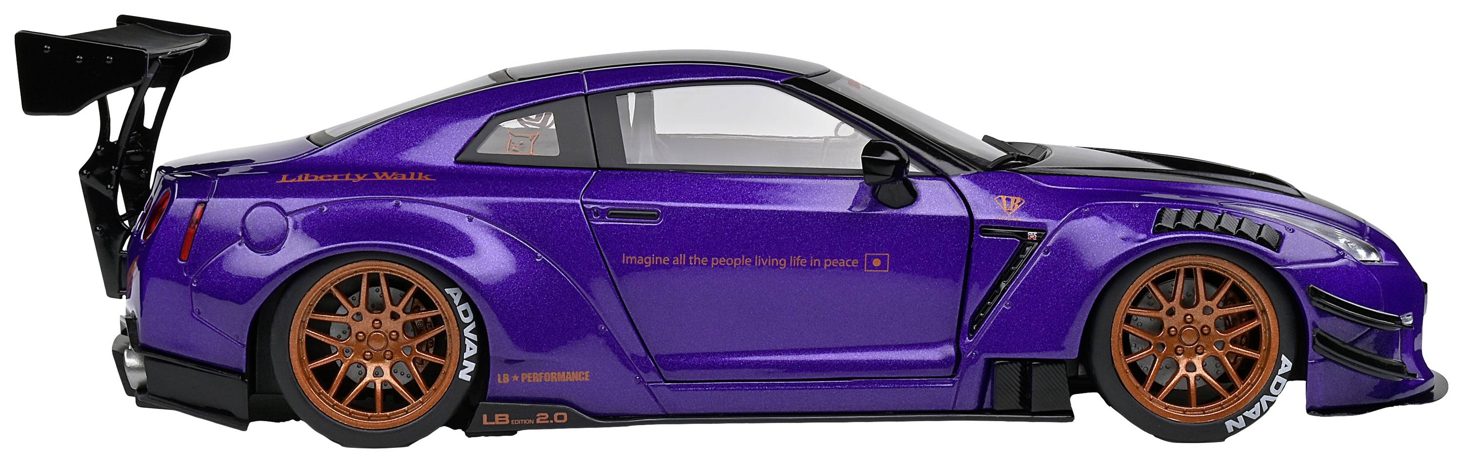 Solido Nissan GT-R (R35) lila 1:18 Modellauto