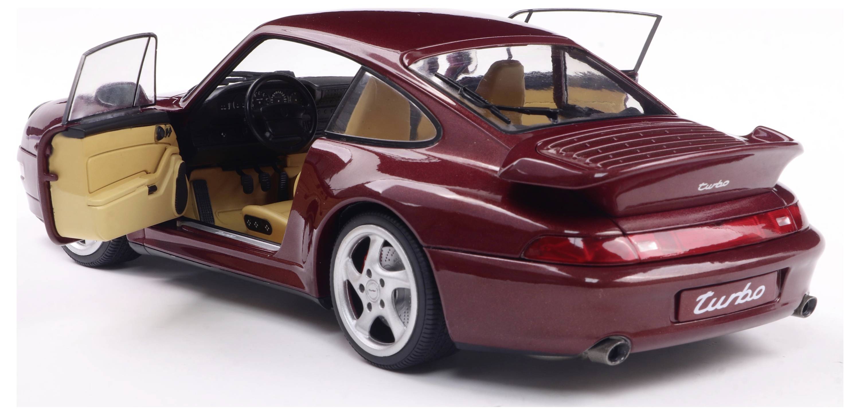 Solido Porsche 911 (993) Turbo 1997 rot 1:18 Modellauto