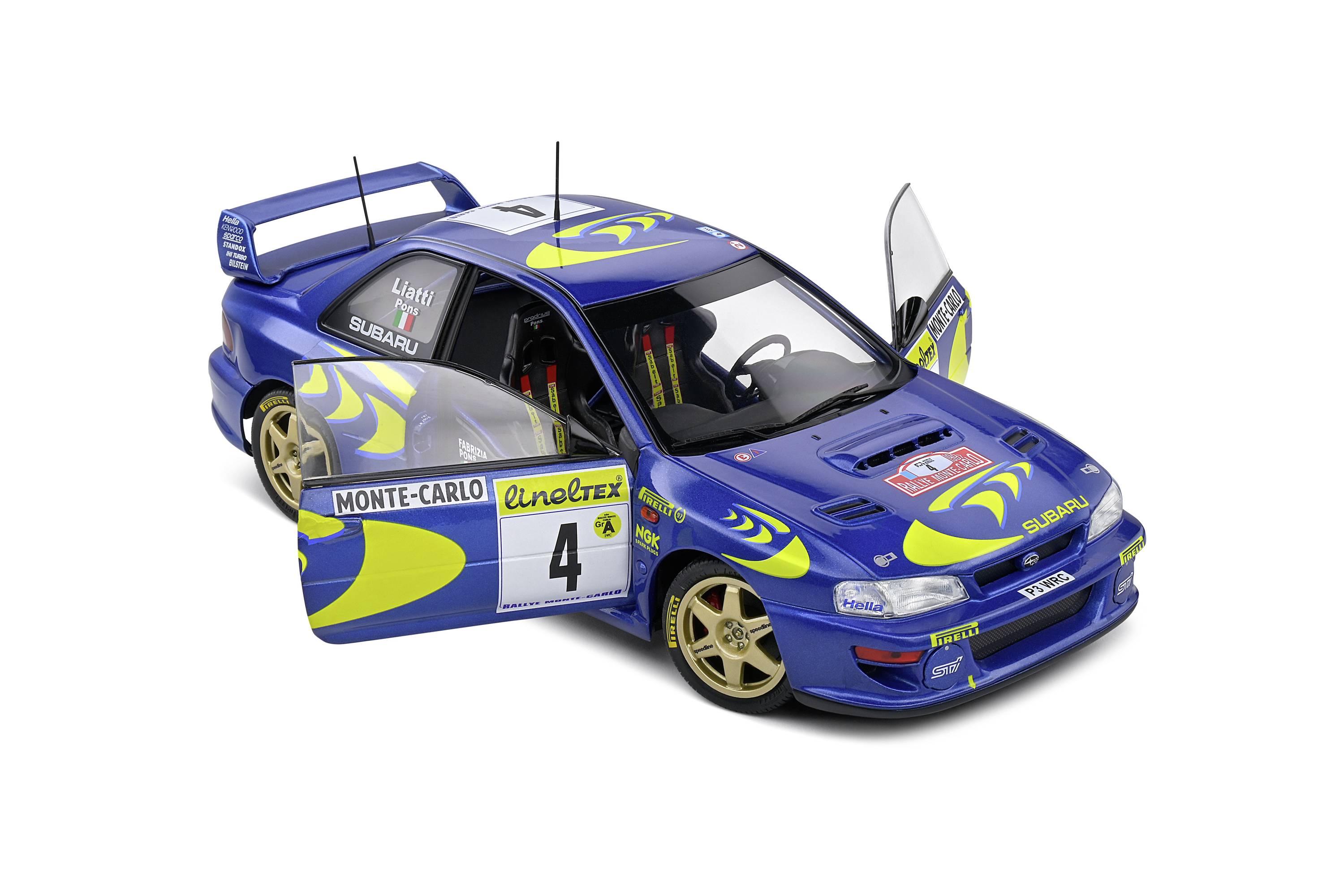 Solido Subaru Impreza 22B #4 blau 1:18 Modellauto