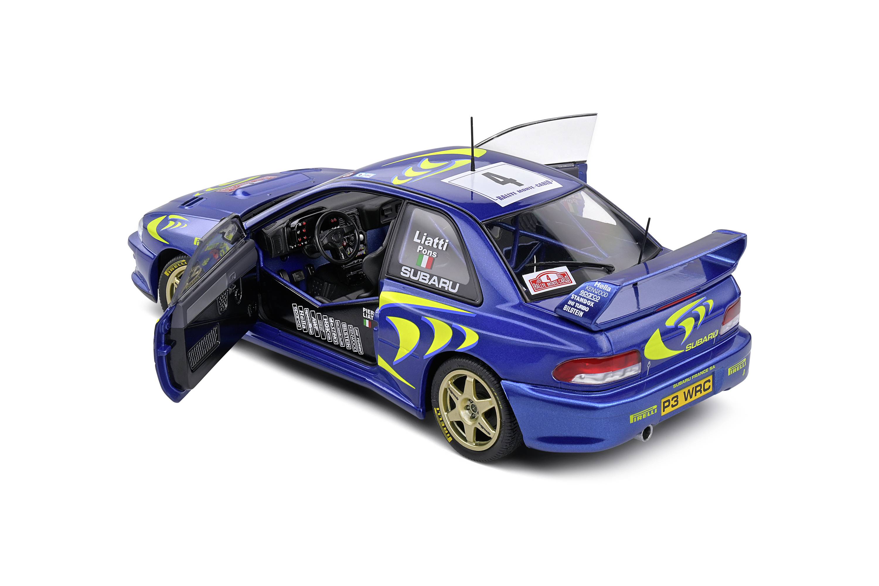 Solido Subaru Impreza 22B #4 blau 1:18 Modellauto