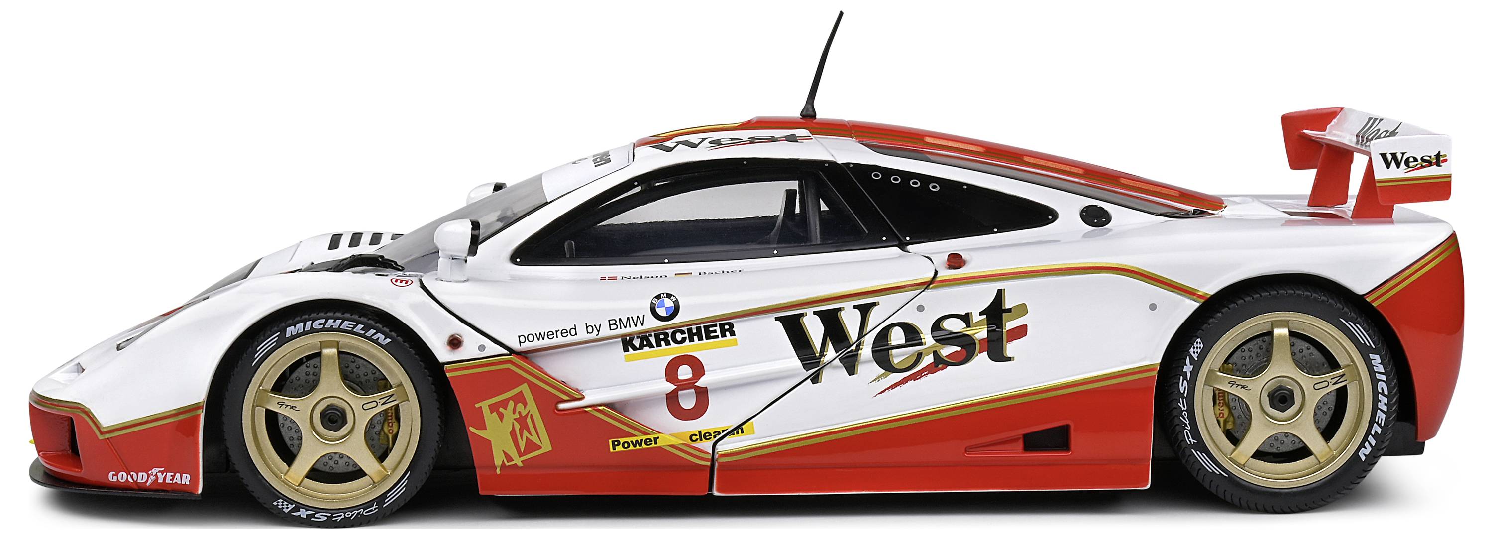 Solido McLaren F1 GTR BPR GT #8 weiß 1:18 Modellauto