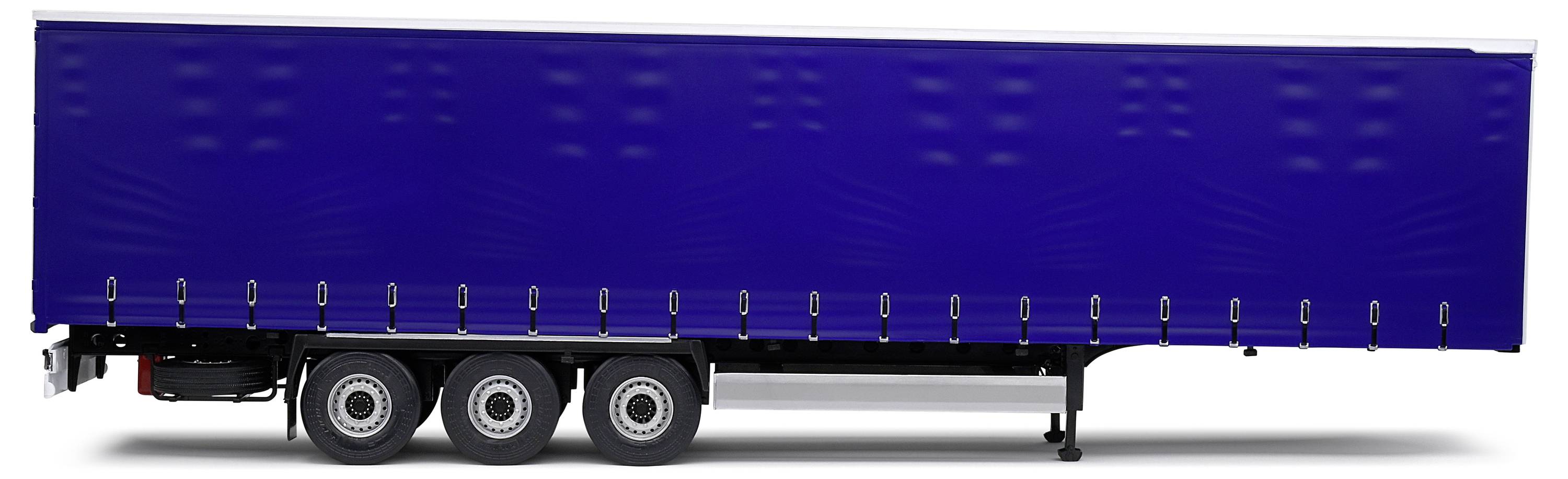 Solido Tarpolin Anhänger blau 1:24 Anhänger