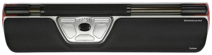 Contour Design RollerMouse RED Maus, Mauspad-Set Bluetooth® Schwarz, Silber 7 Tasten 600 dpi, 800 dpi, 1000 dpi, 1200 dpi, 1400