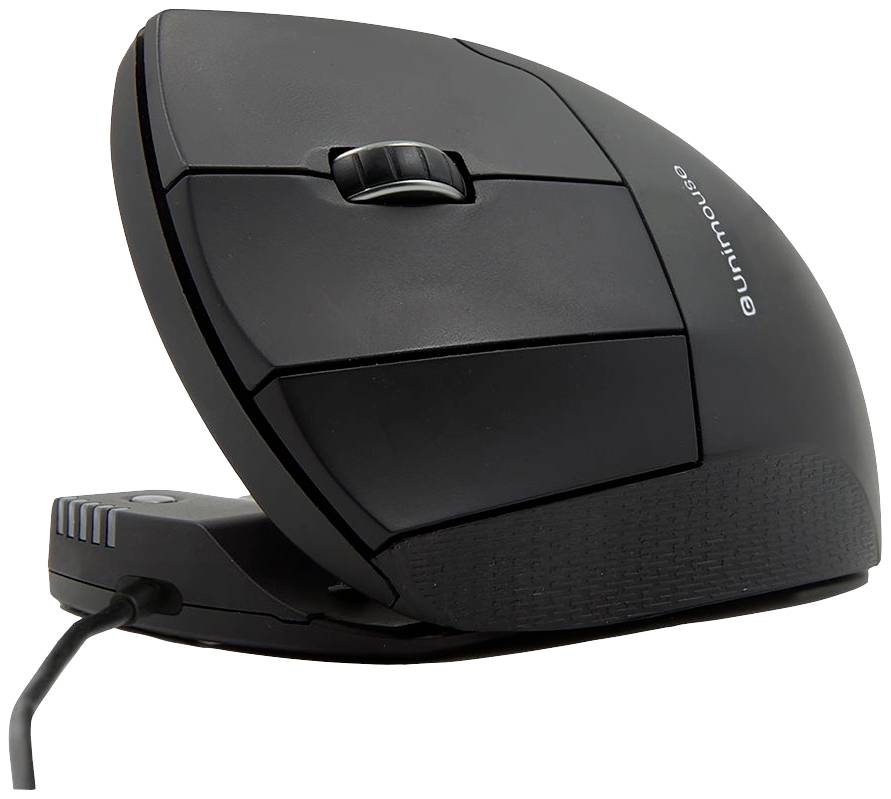 Contour Design UniMouse wired Maus Kabelgebunden Optisch Schwarz 7 Tasten 800 dpi, 1000 dpi, 1200 dpi, 1400 dpi, 1600 dpi, 2000 dpi, 2400 dpi, 2800