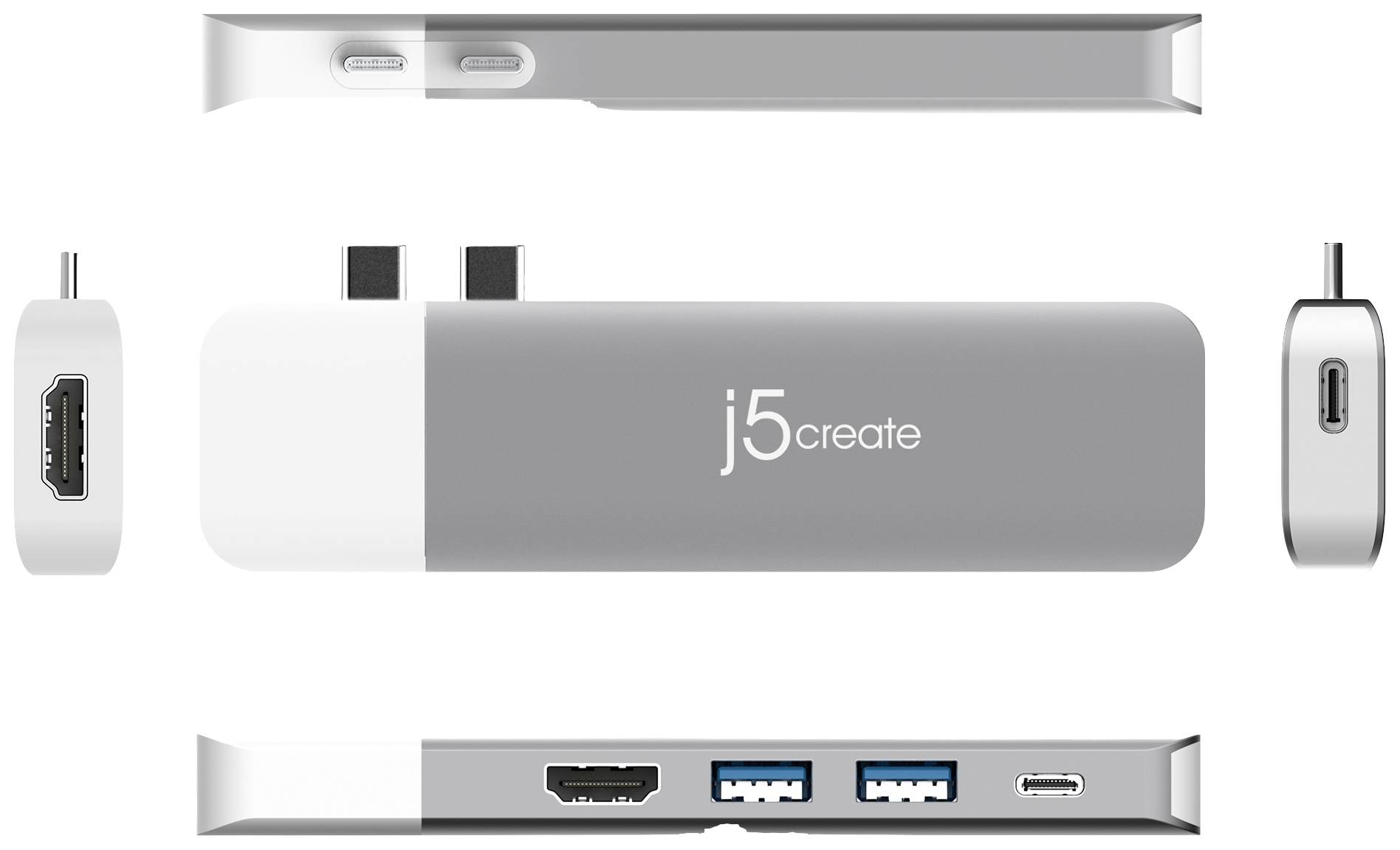 J5create USB-C® Dockingstation Dock Passend für Marke: Apple integrierter Kartenleser, USB-C® Powe