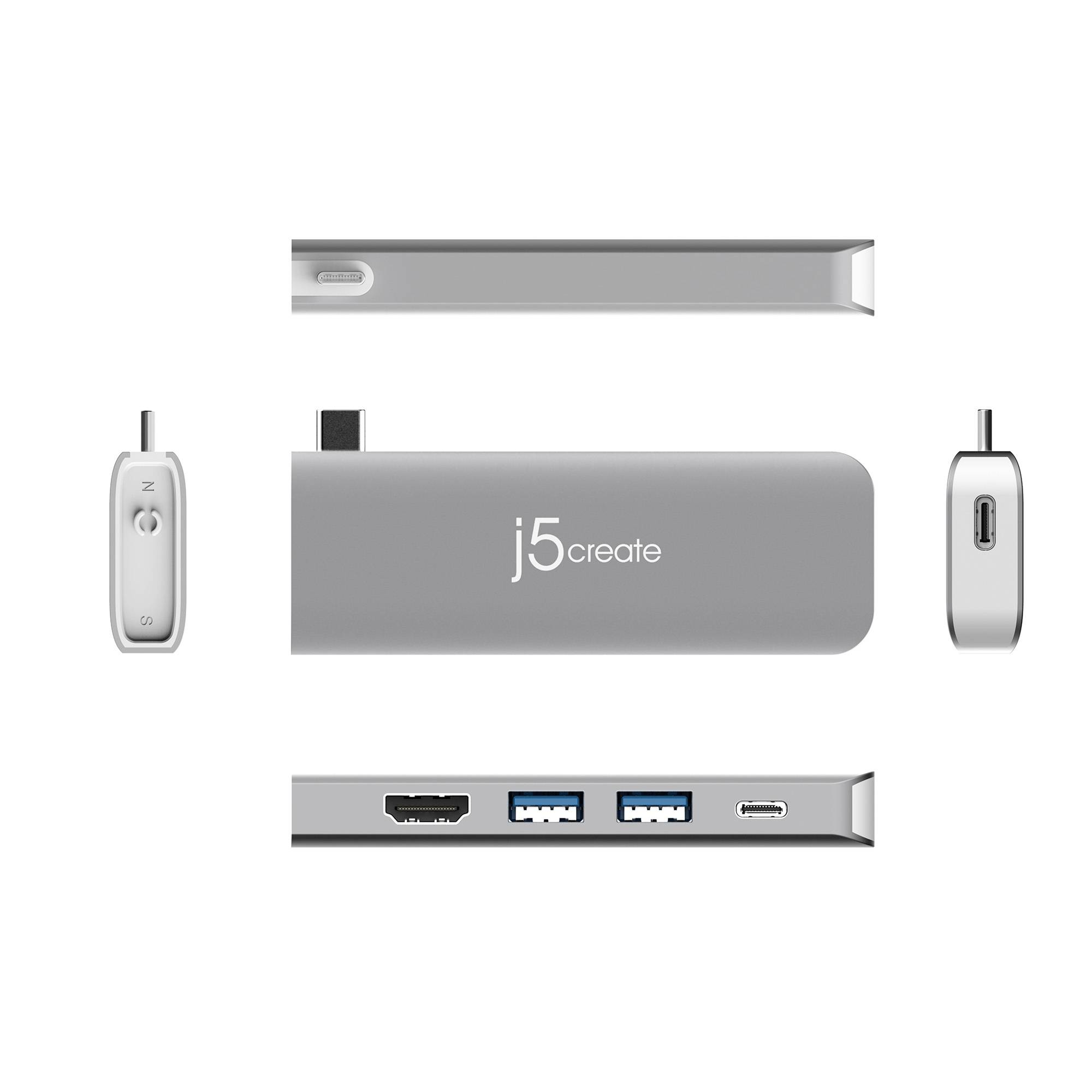 J5create USB-C® Dockingstation Dock Passend für Marke: Apple integrierter Kartenleser, USB-C® Powe