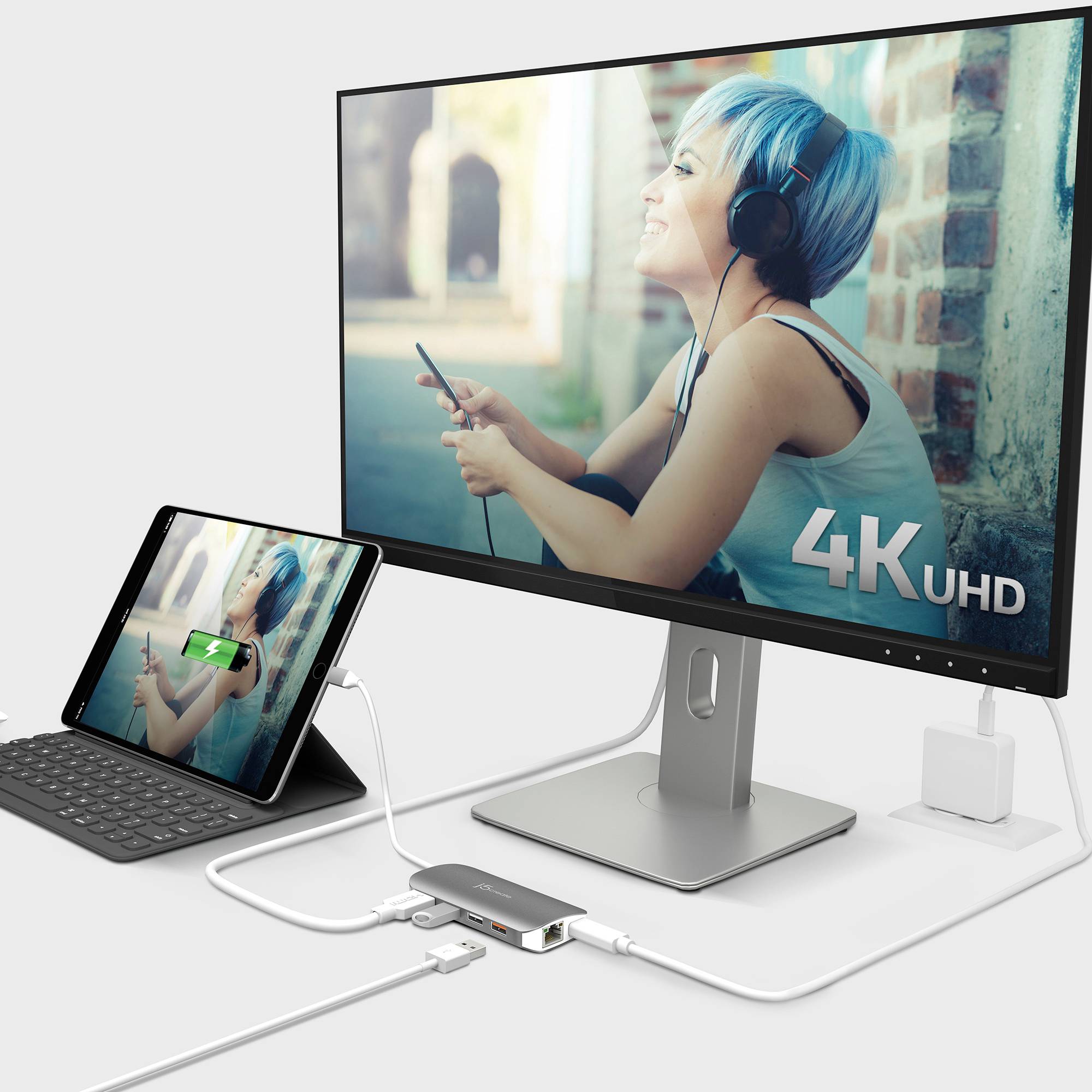 J5create USB-C® Dockingstation JCD383-N Passend für Marke: Universal
