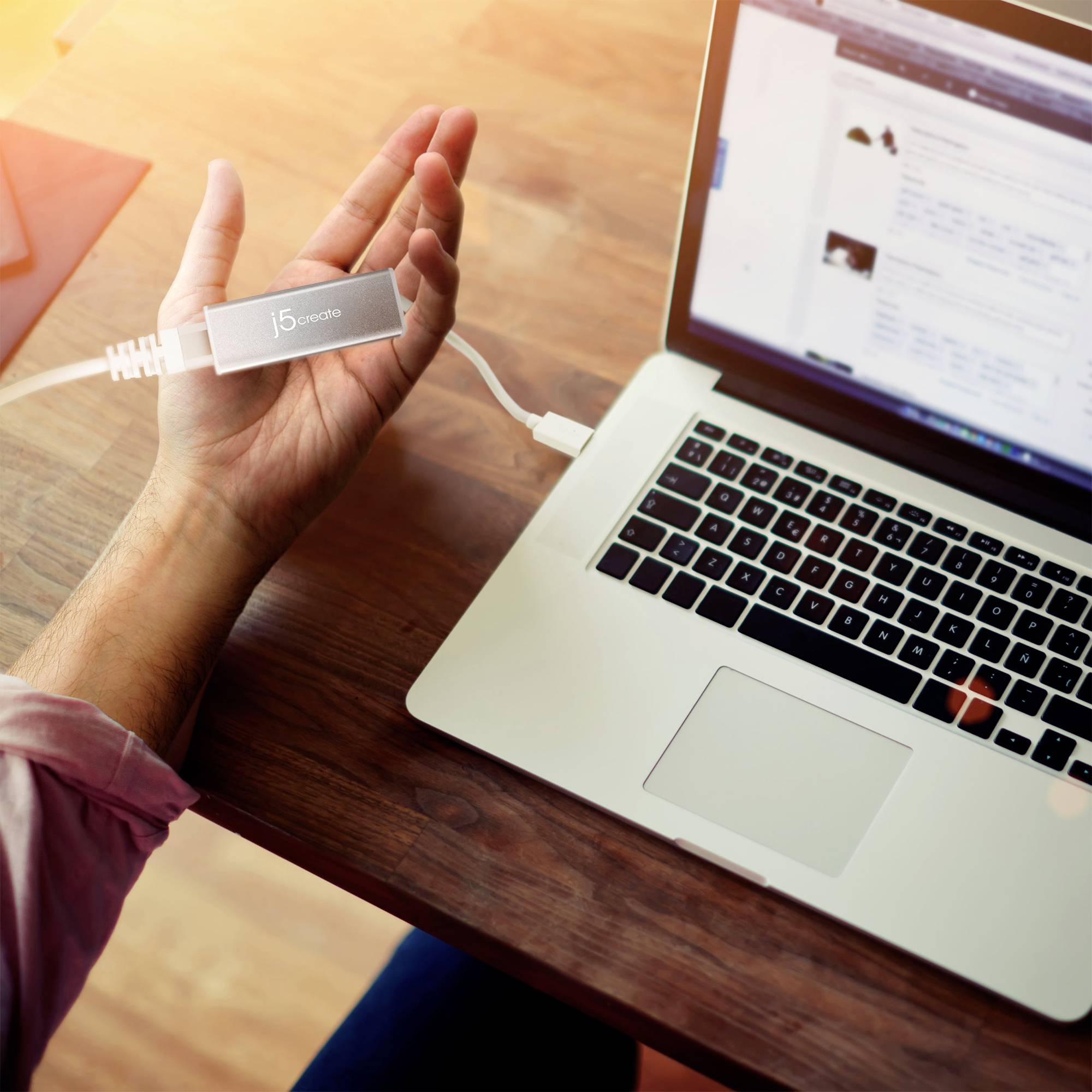 J5create USB 3.2 Gen 1 (USB 3.0) Adapter [1x USB 3.2 Gen 1 (USB 3.0) - 1x RJ45] JUE130-N