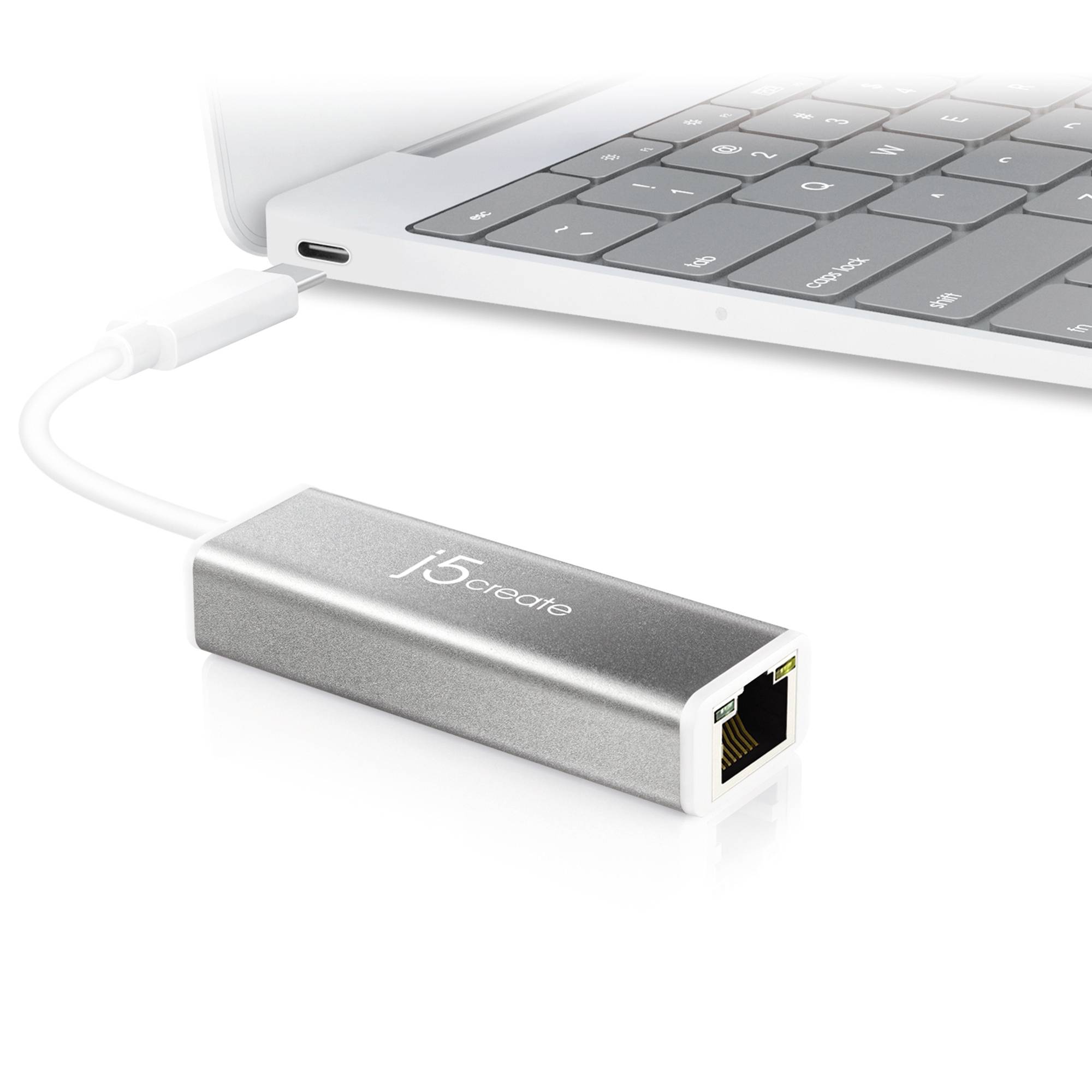 J5create USB-C® Adapter [1x USB-C® - 1x RJ45] JCE133G-N 0.1 m
