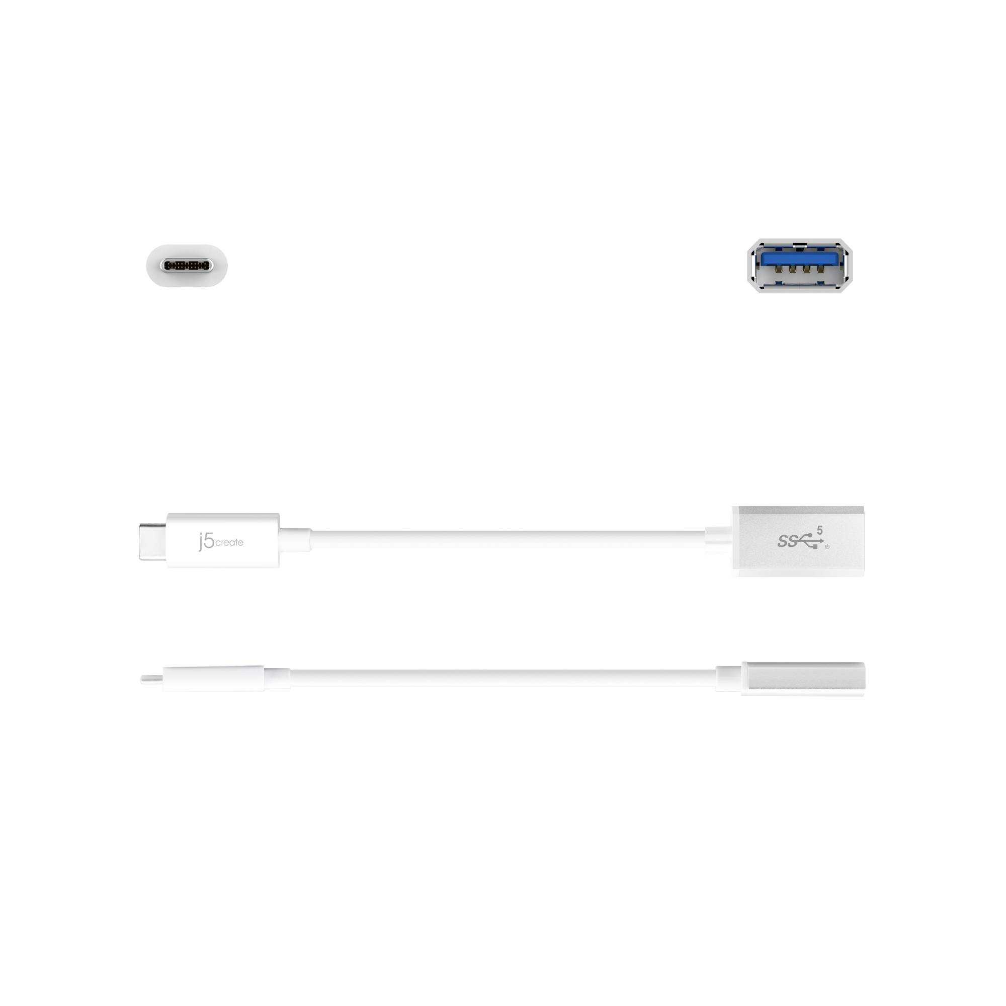 J5create USB 3.2 Gen 2 (USB 3.1 Gen 2) Adapter [1x USB-C® - 1x USB 3.2 Gen 2 (USB 3.1)] JUCX05-N 0.
