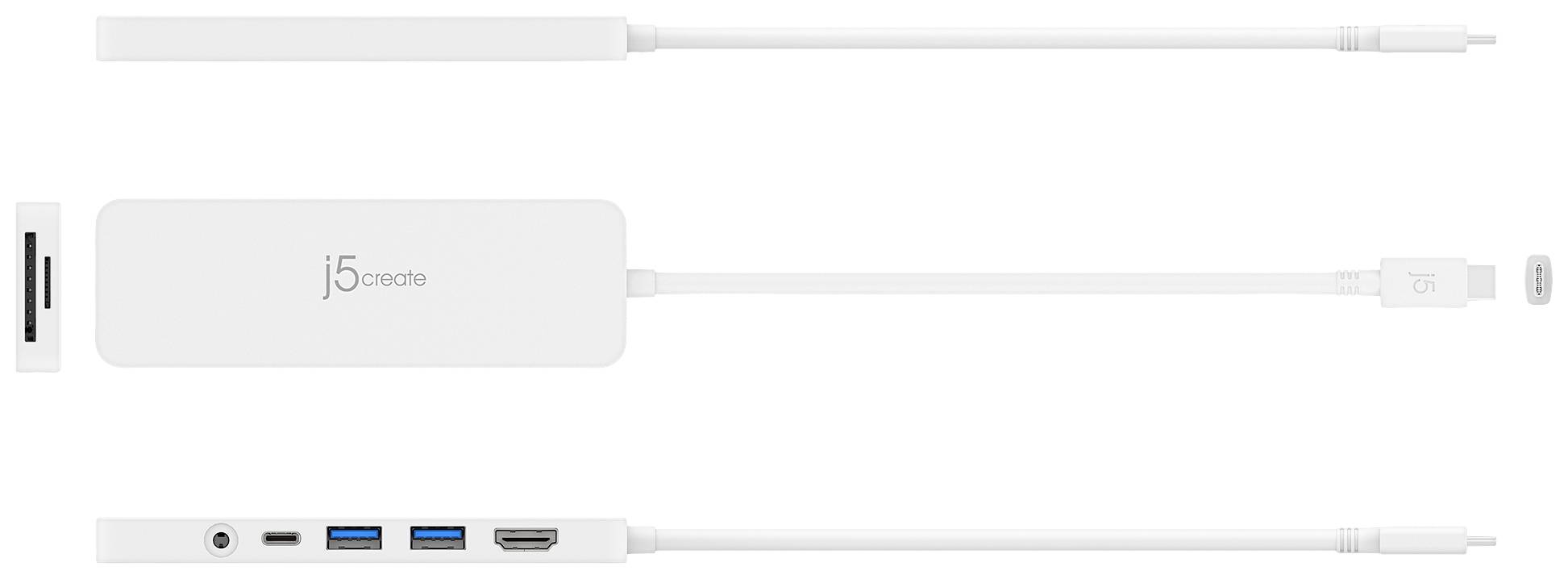 J5create USB-C® Mini-Dockingstation JCD373-N Passend für Marke: Apple integrierter Kartenleser, USB